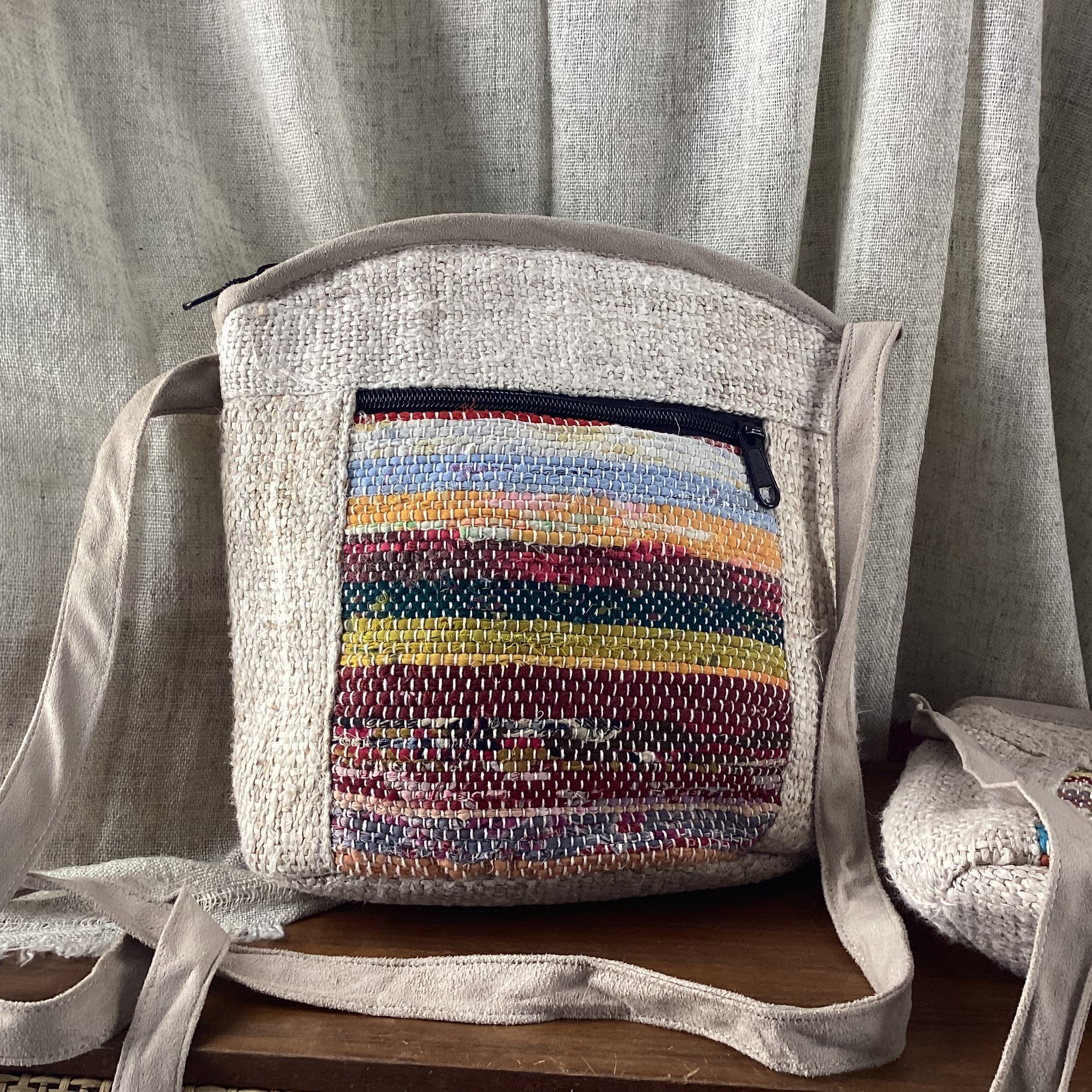 LWH-Hemp & Recycled Round Top Cotton Handbag