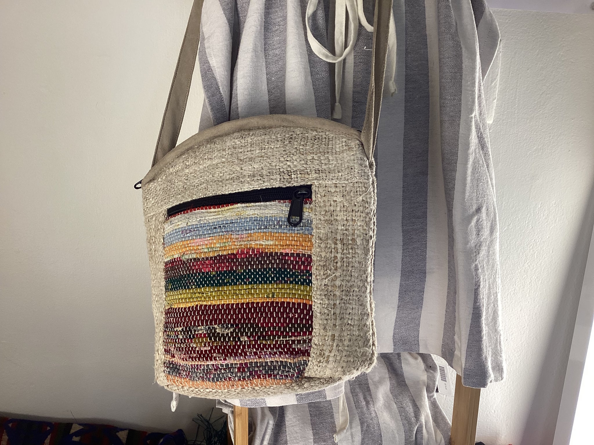 LWH-Hemp & Recycled Round Top Cotton Handbag