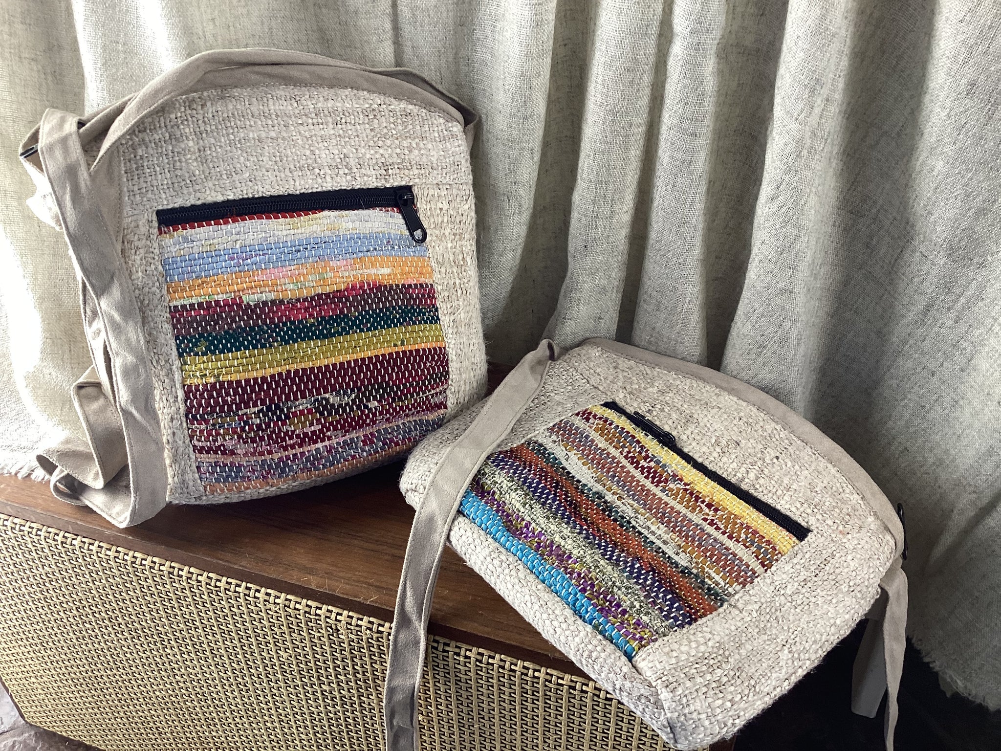 LWH-Hemp & Recycled Round Top Cotton Handbag