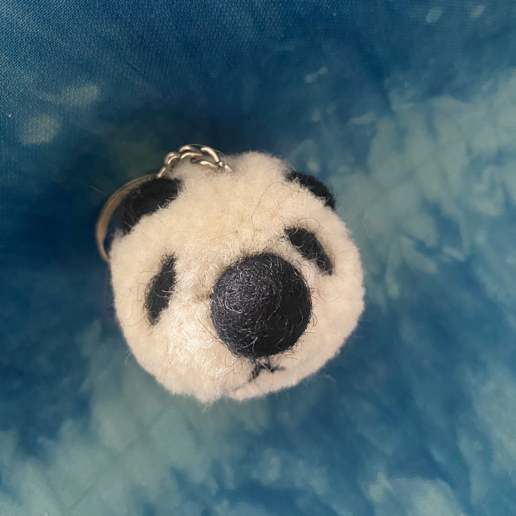 Panda Felt Key Ring