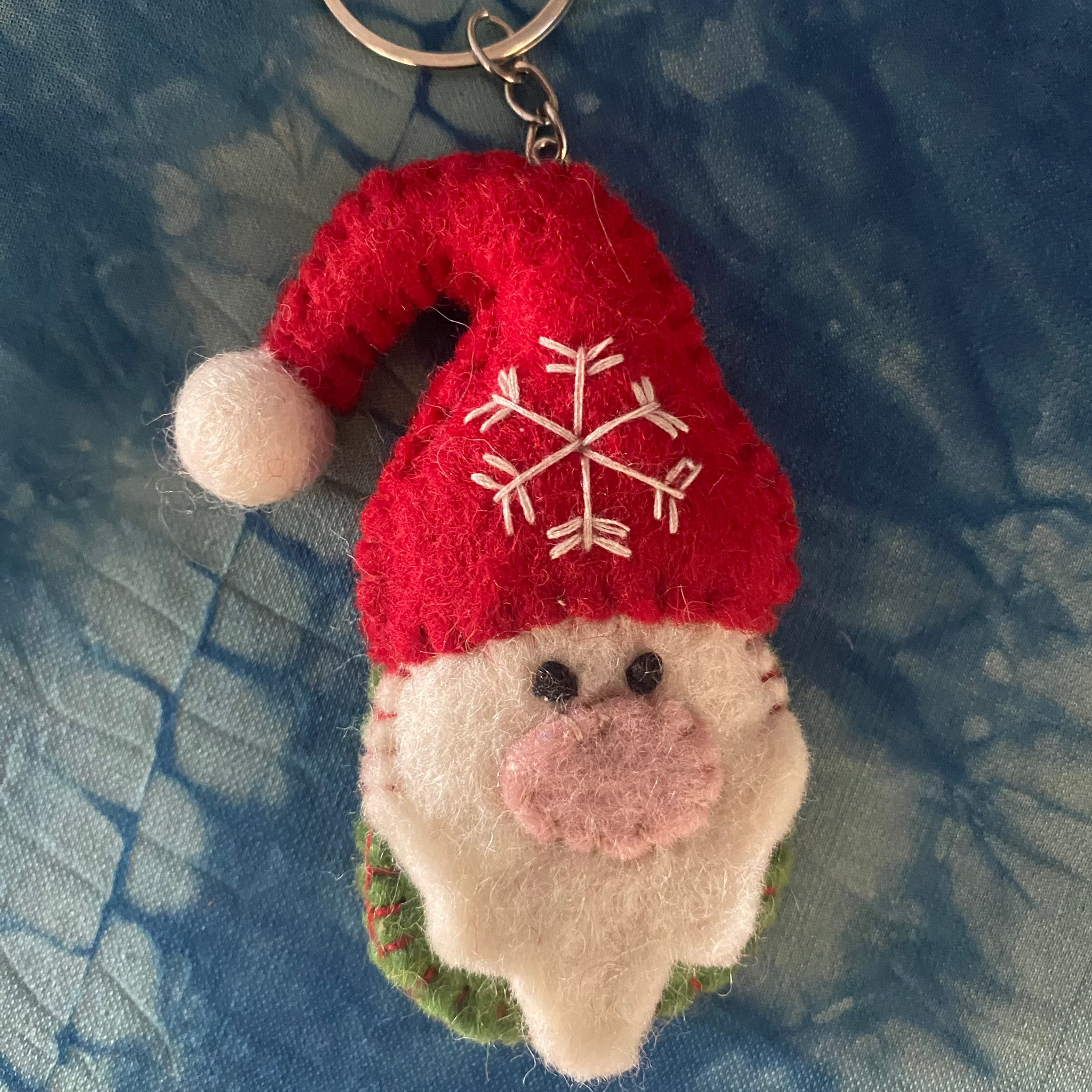 Santa Felt Key Ring