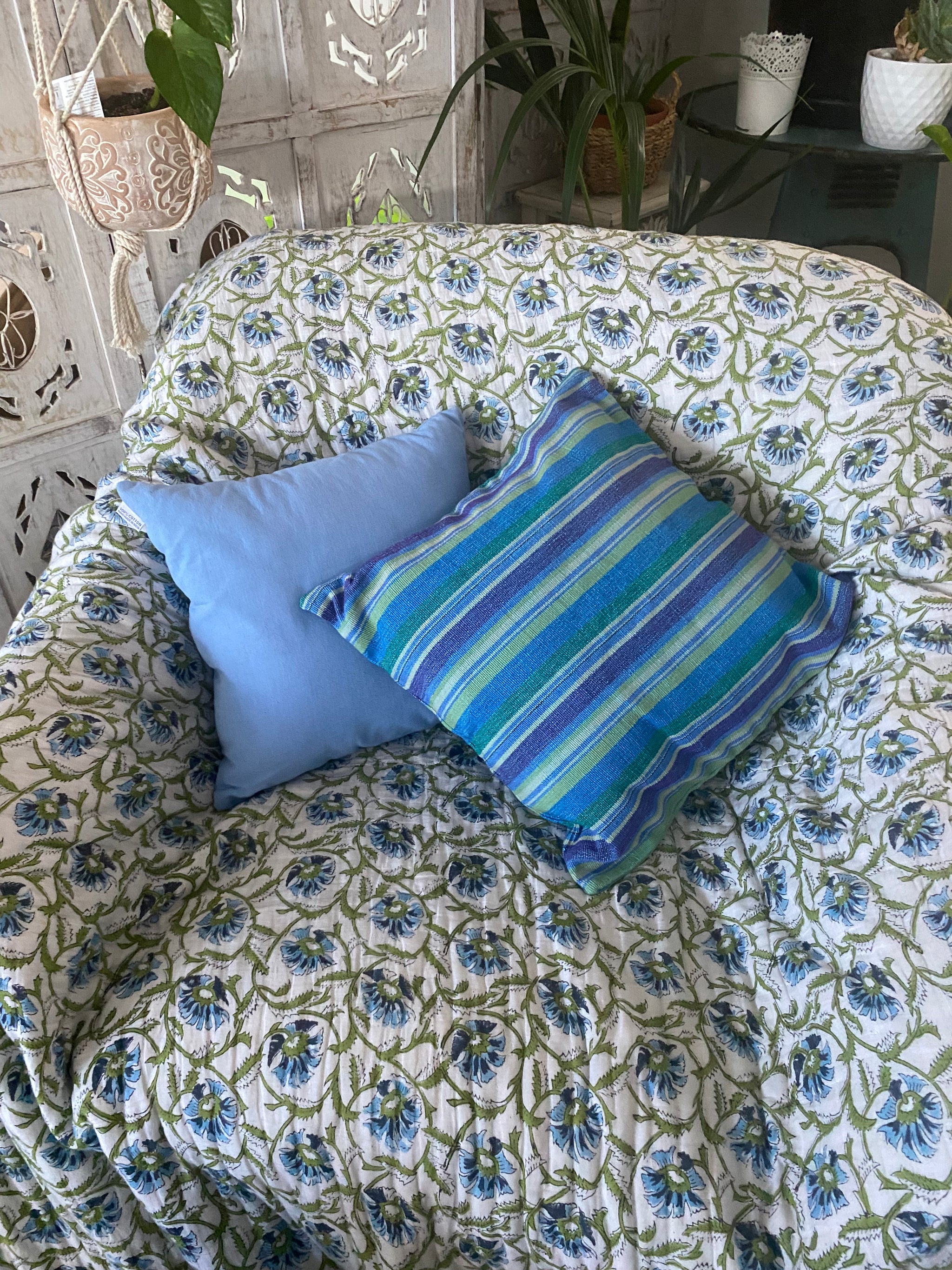 Fair Trade Cushion blue collection