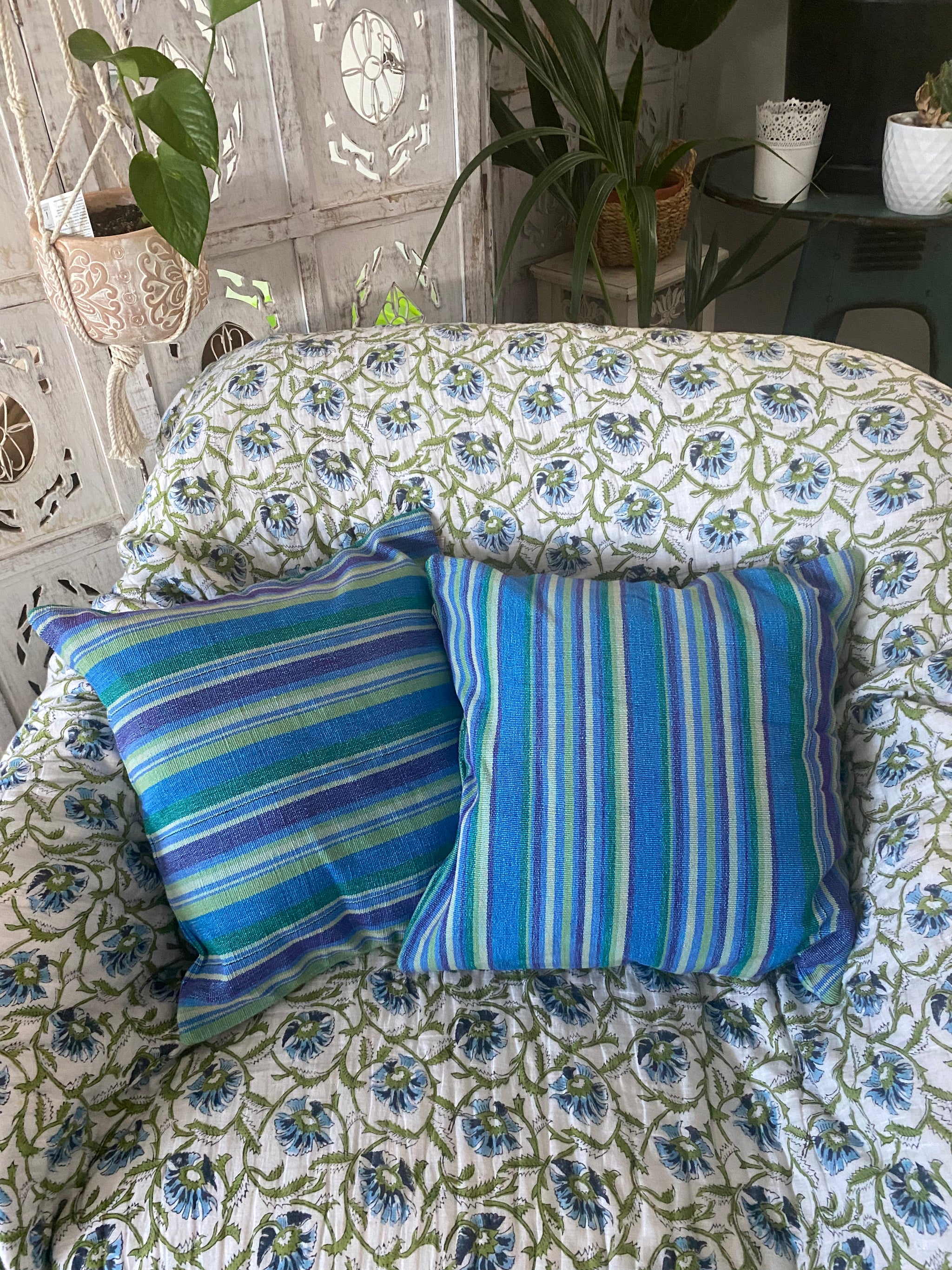 Fair Trade Cushion blue collection