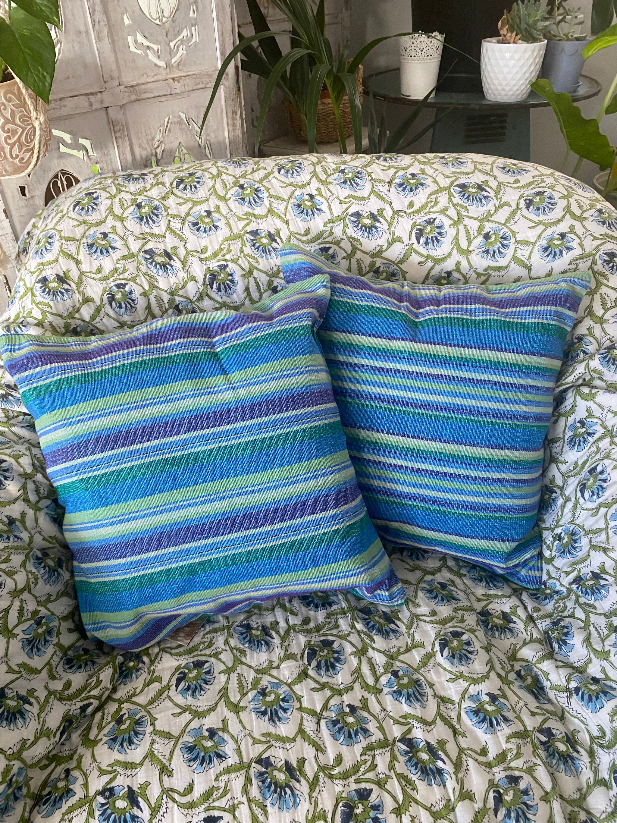 Fair Trade Cushion blue collection