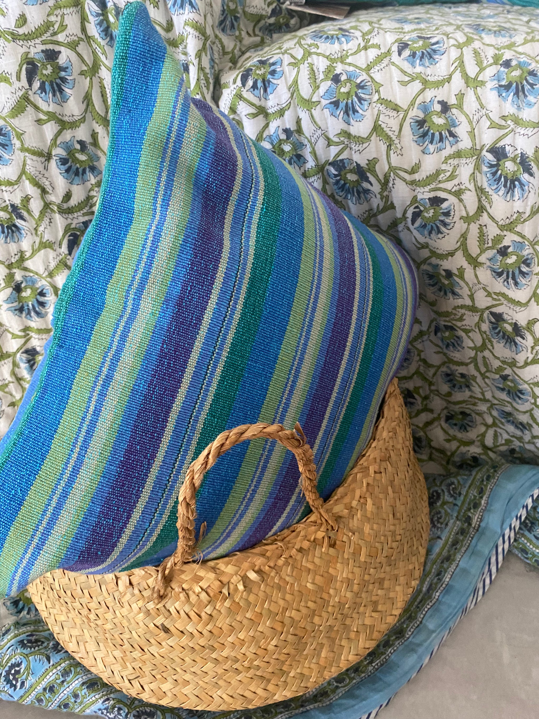 Fair Trade Cushion blue collection