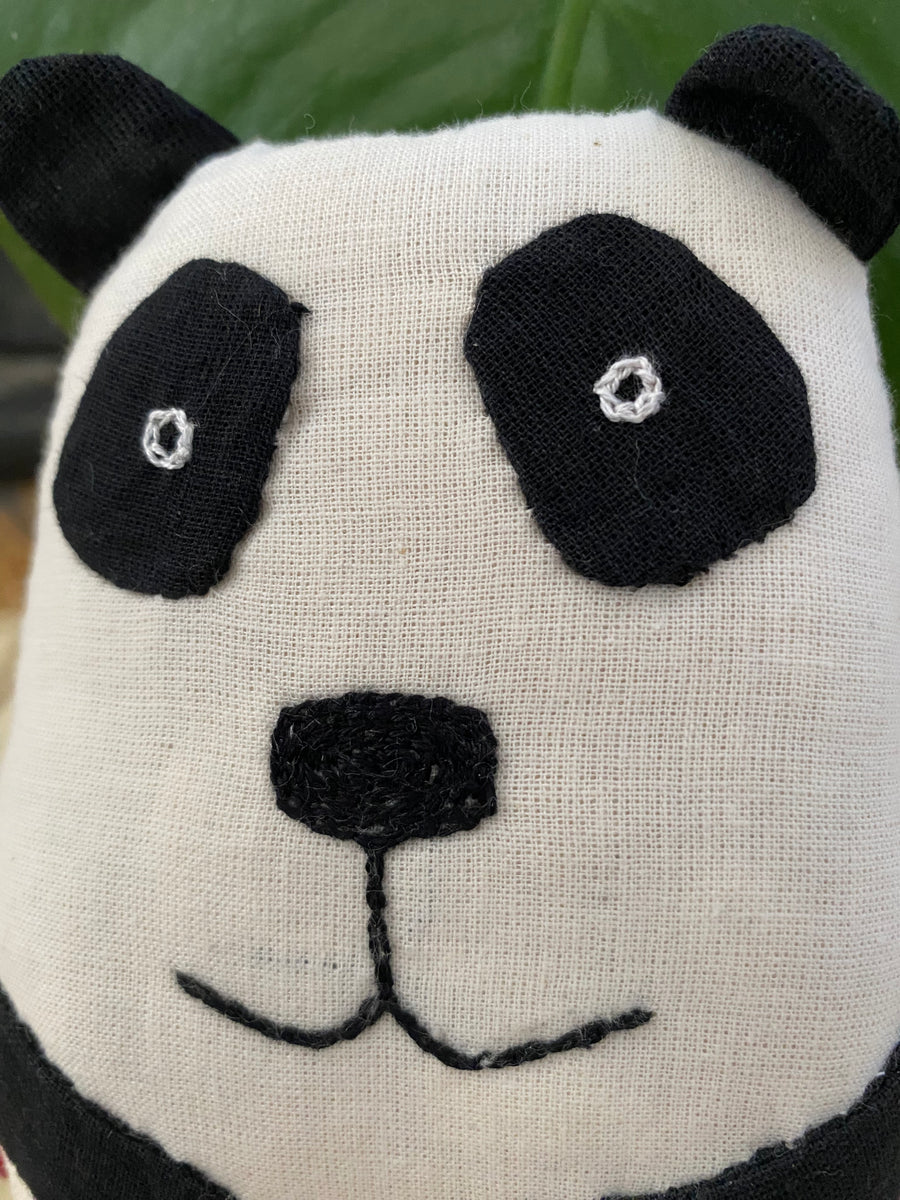 Poppy the Panda – Handmade Cotton Soft Toy – Fair Trade (Sasha India)