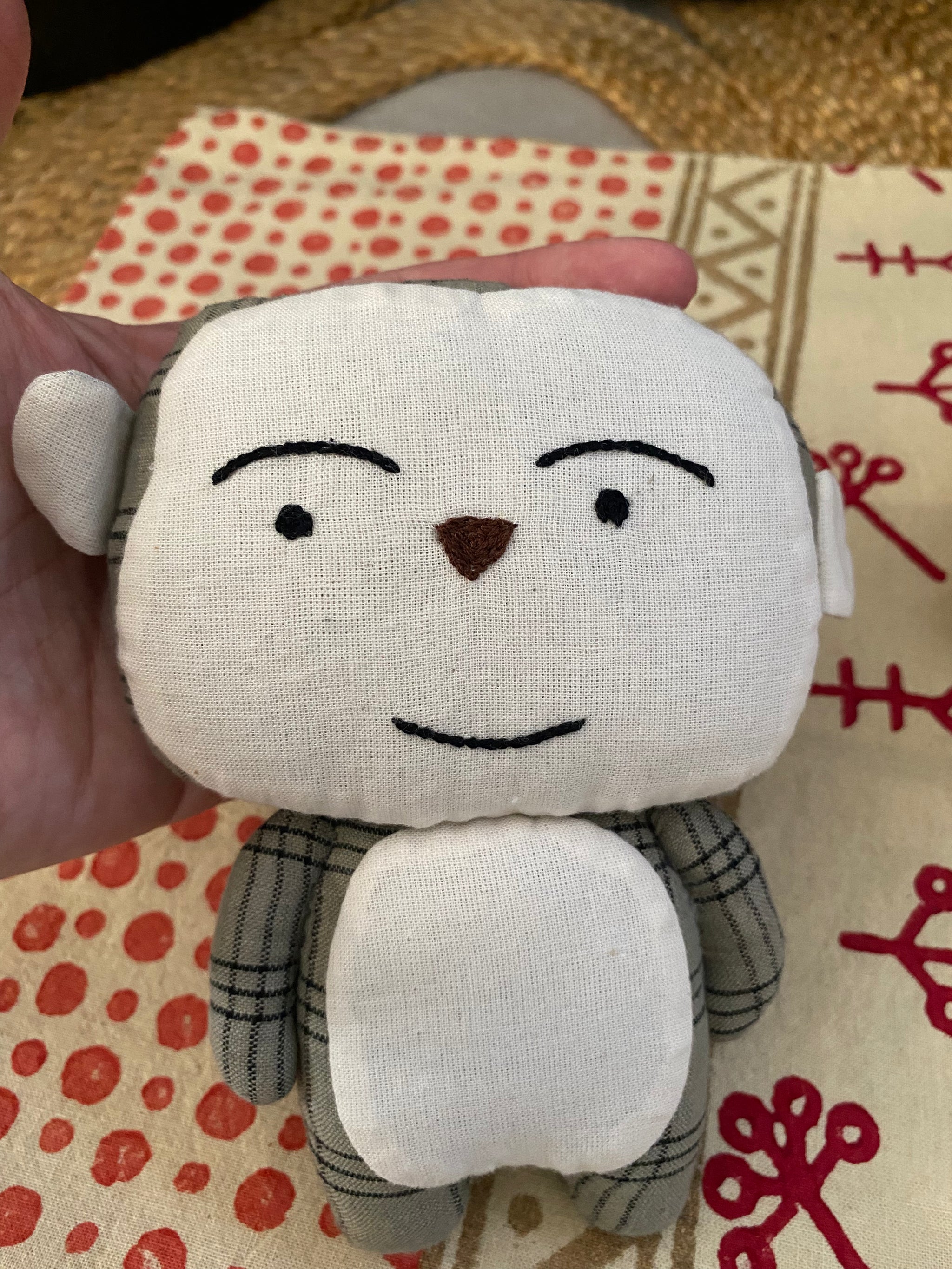 Milo the Monkey – Handmade Cotton Soft Toy – Fair Trade (Sasha India)