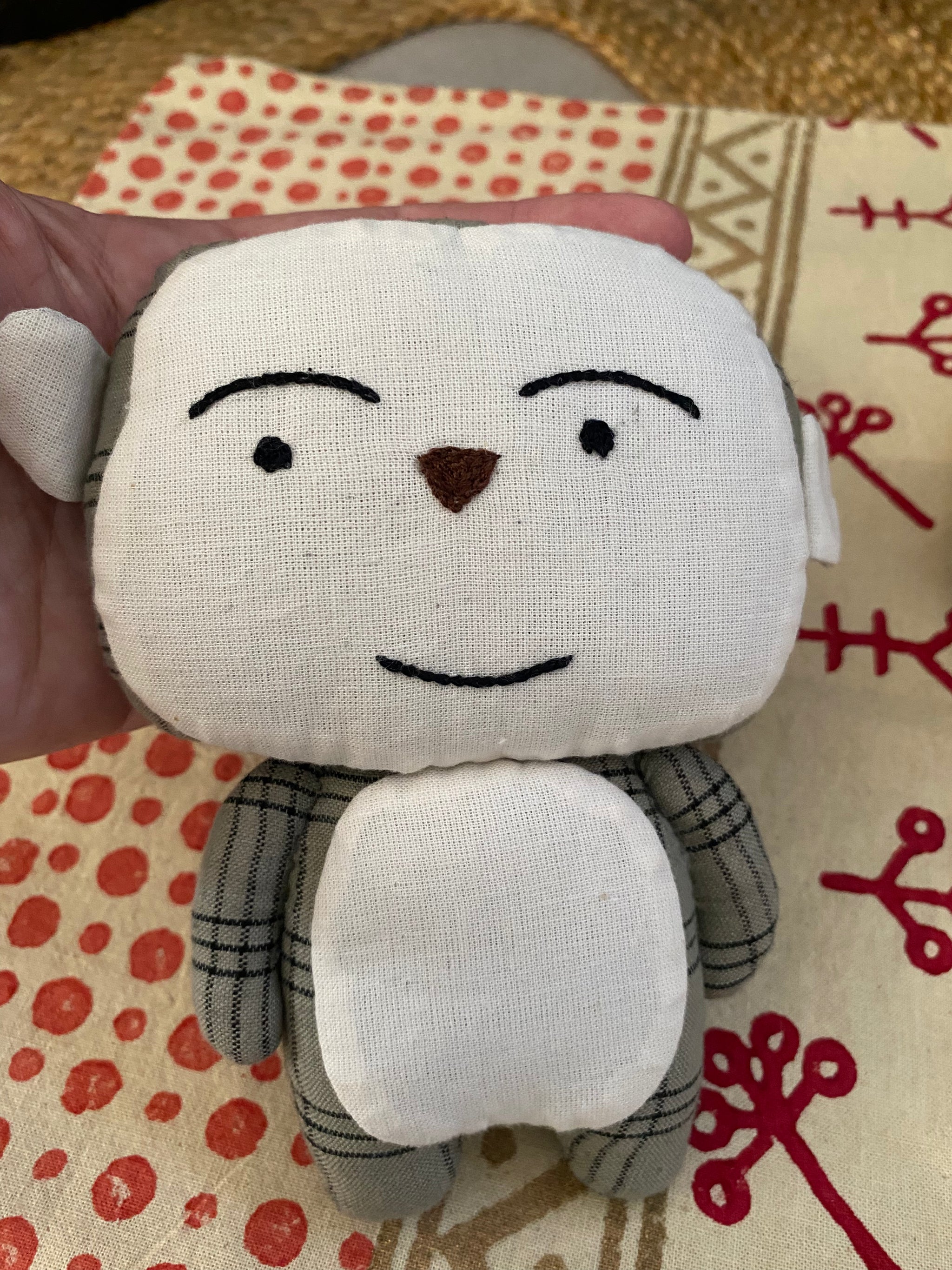 Milo the Monkey – Handmade Cotton Soft Toy – Fair Trade (Sasha India)