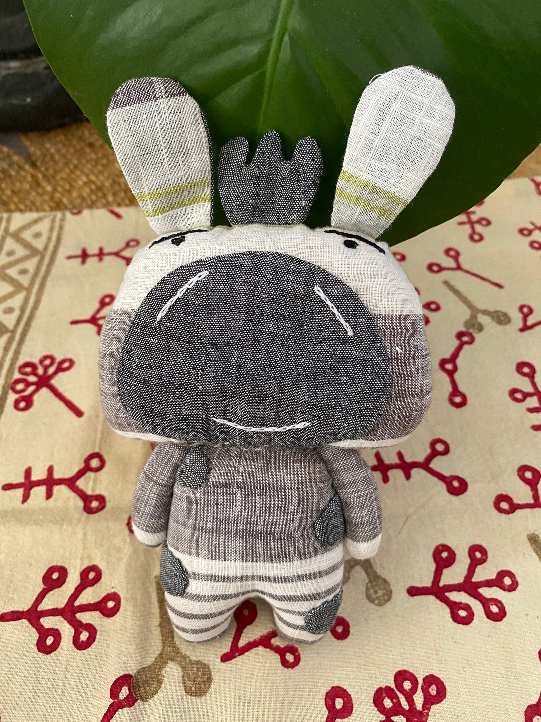 Zeke the Zebra – Handmade Cotton Soft Toy – Fair Trade (Sasha India)