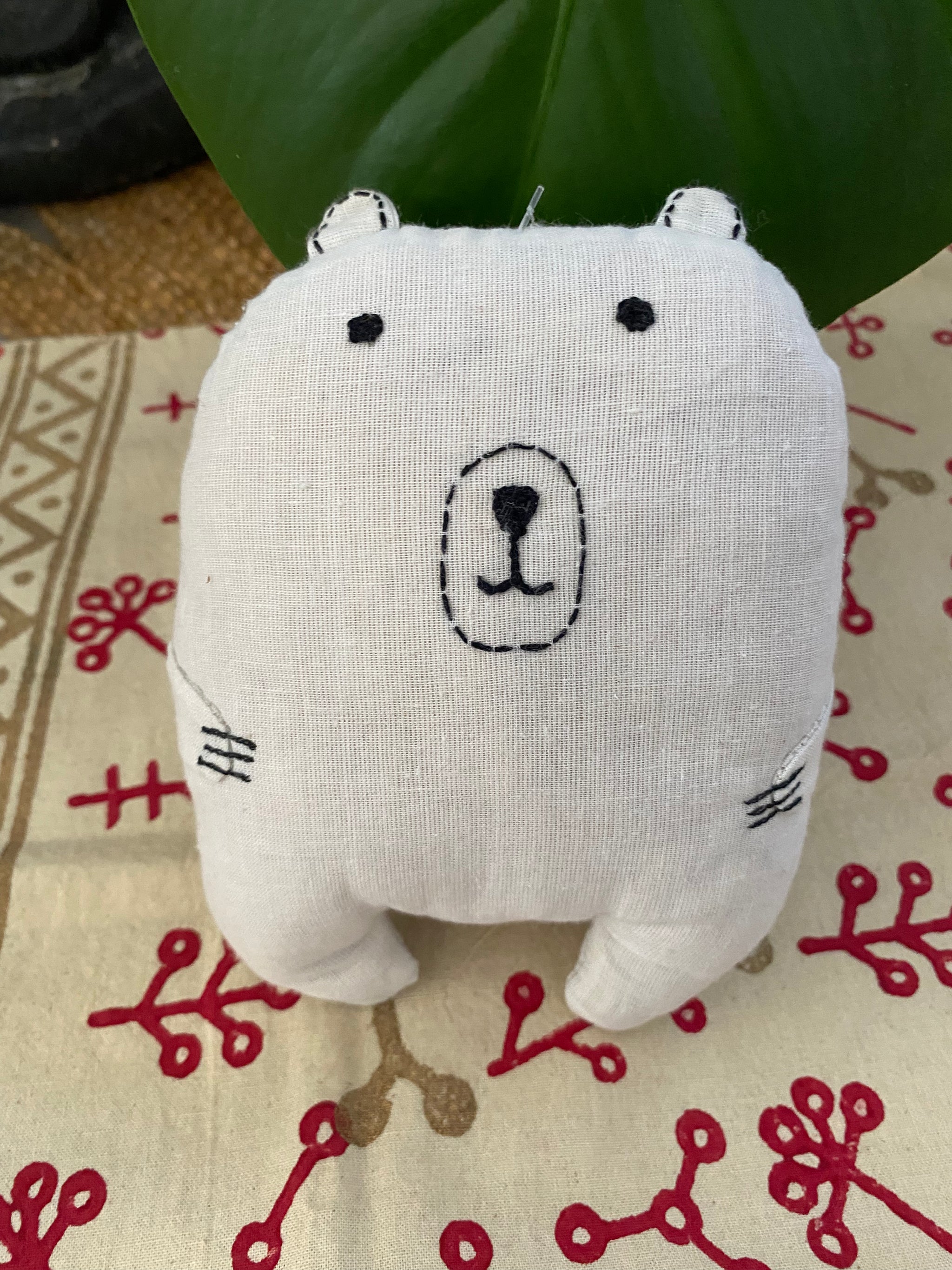 Polo the Polar Bear – Handmade Cotton Soft Toy – Fair Trade (Sasha India)