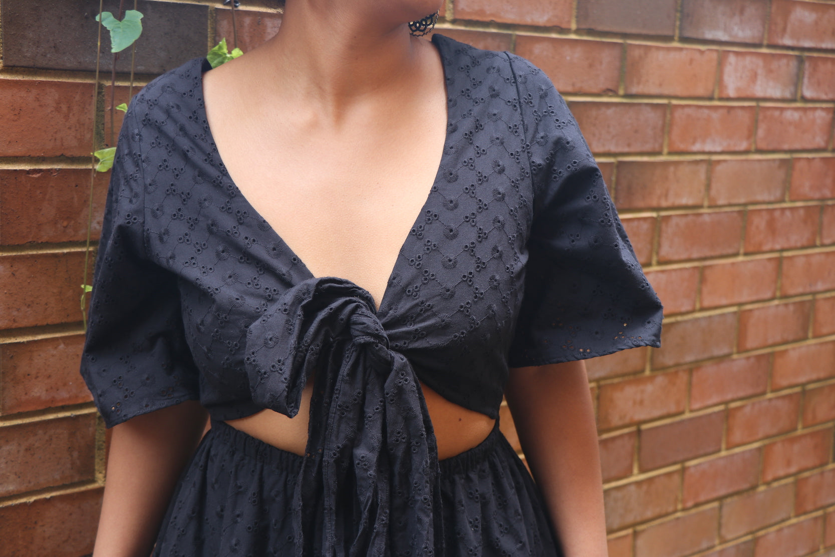 Fair Trade Hakoba Two Way Top Knot Dress Black