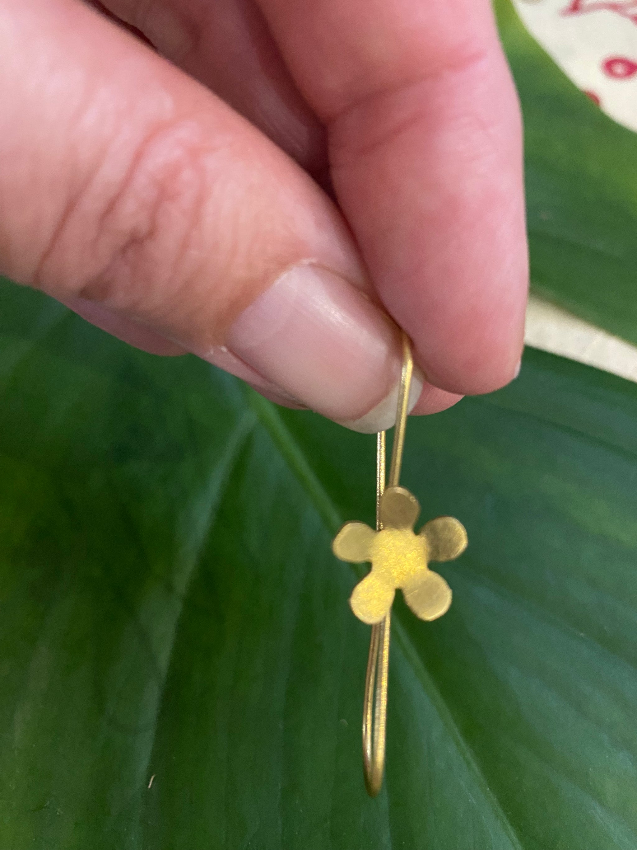 Buttercup Bloom Earrings – Brass Floral Design – Fair Trade (Sasha India)