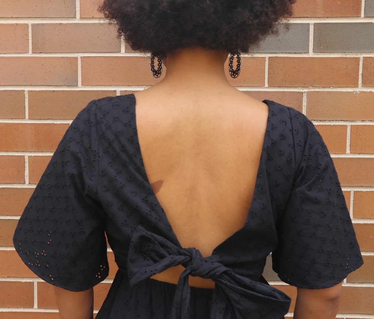 Fair Trade Hakoba Two Way Top Knot Dress Black