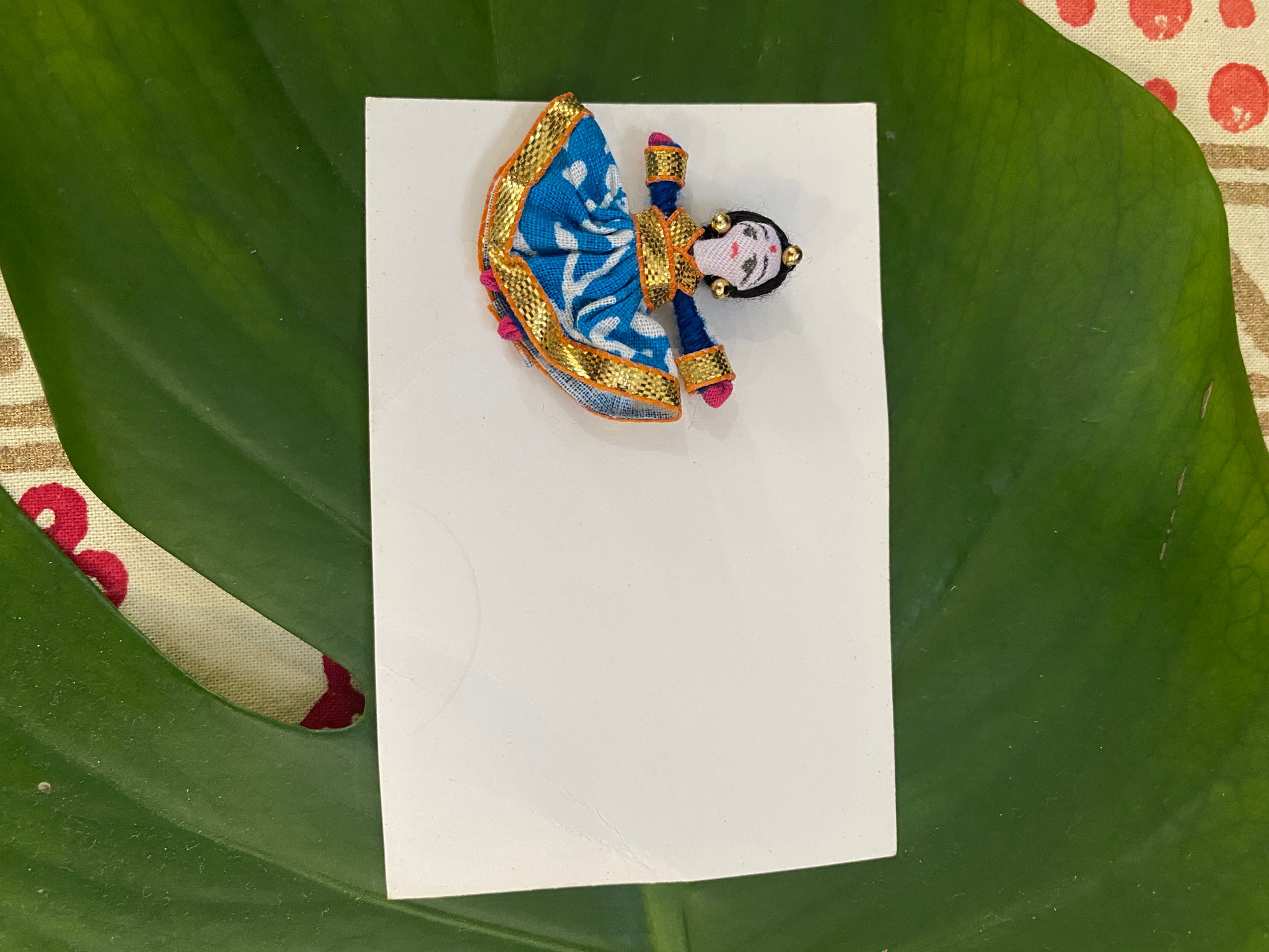 Dancing Worry Doll – Ethical Handcrafted Gift Card – Fair Trade (Sasha India)