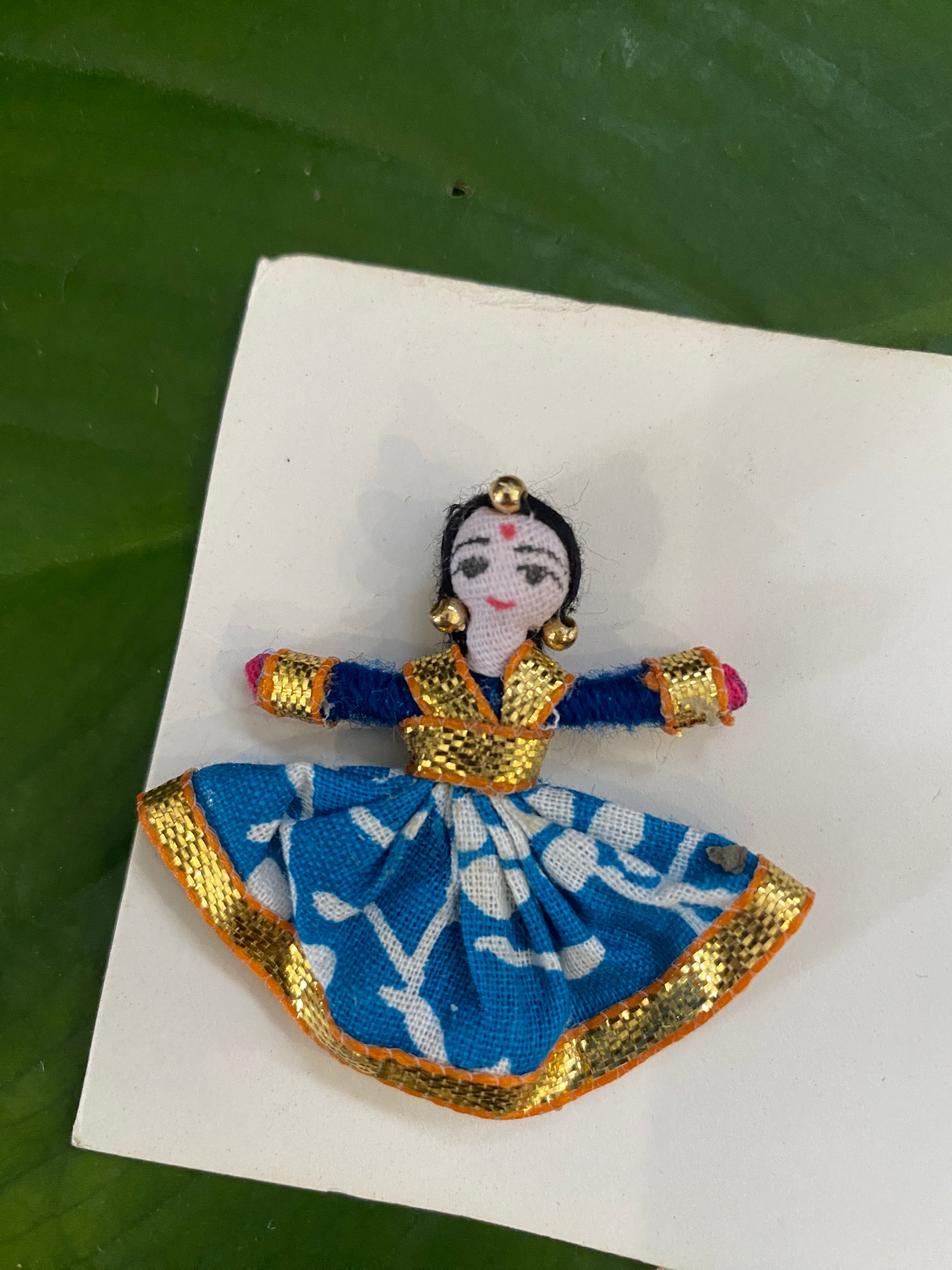 Dancing Worry Doll – Ethical Handcrafted Gift Card – Fair Trade (Sasha India)