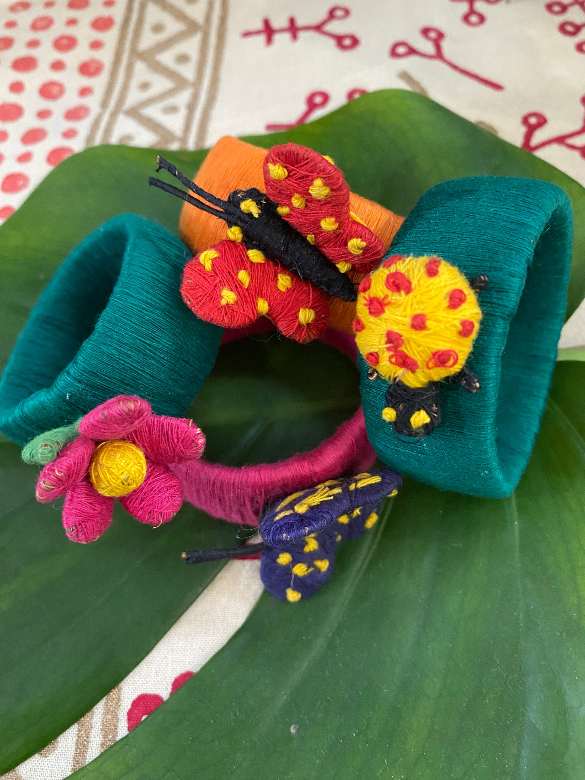 Assorted Children's Bracelets – Cotton String with Cute Charms – Fair Trade (Sasha India)