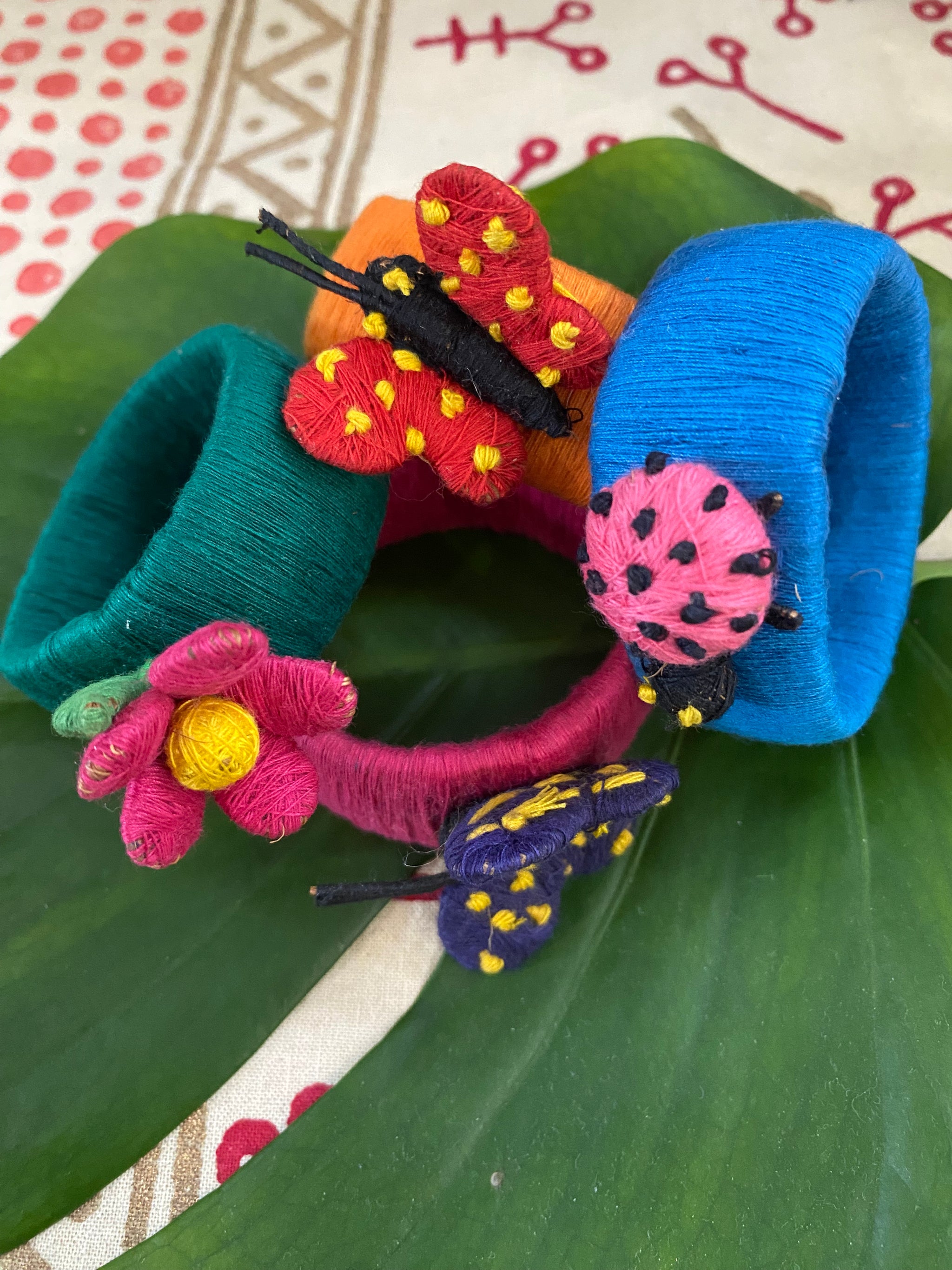 Assorted Children's Bracelets – Cotton String with Cute Charms – Fair Trade (Sasha India)