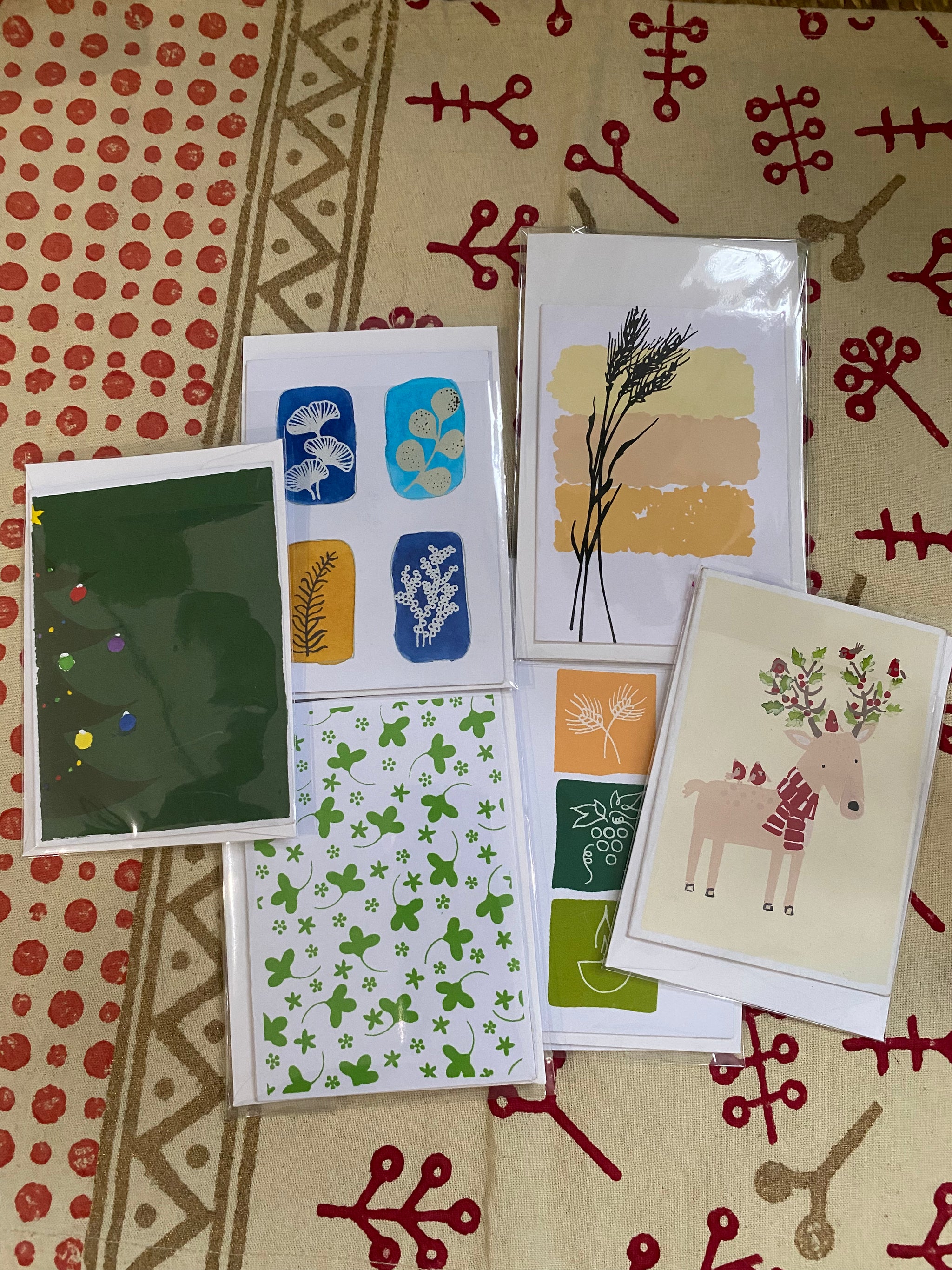 Assorted Artisan Gift Cards β Screen Printed Designs β Fair Trade (Silence, Kolkata)