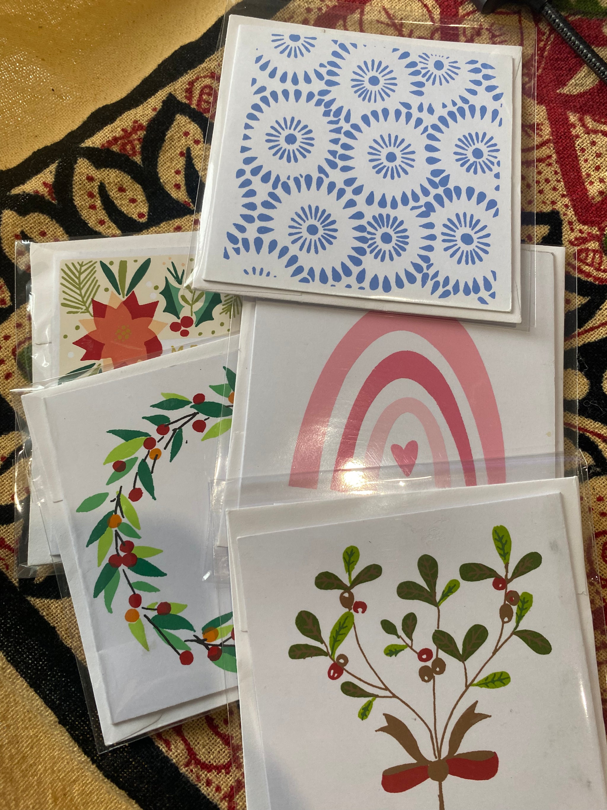Assorted Square Greeting Cards β Handcrafted Designs β Fair Trade (Silence, Kolkata)