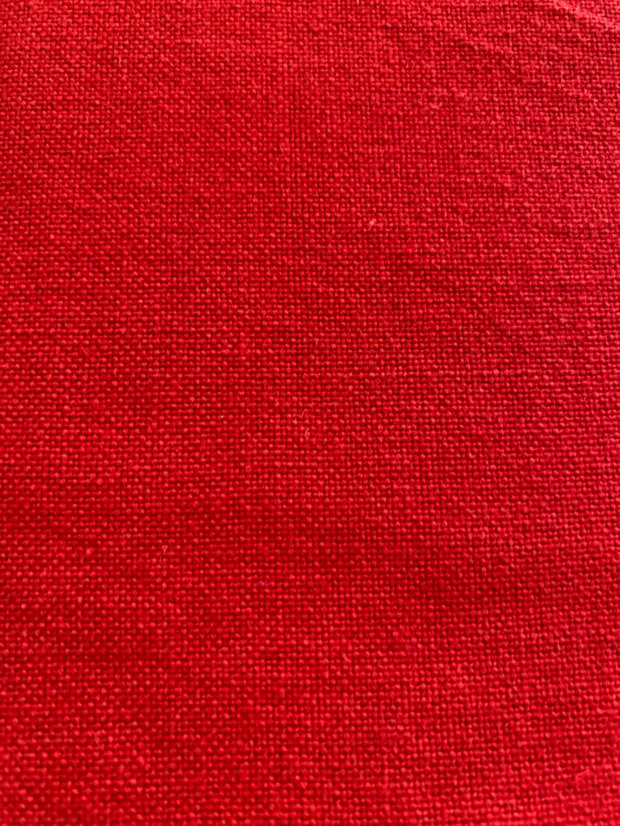 Red Handwoven Tablecloth – 100% Cotton, 6–8 Seater – Fair Trade (Kuka, India)