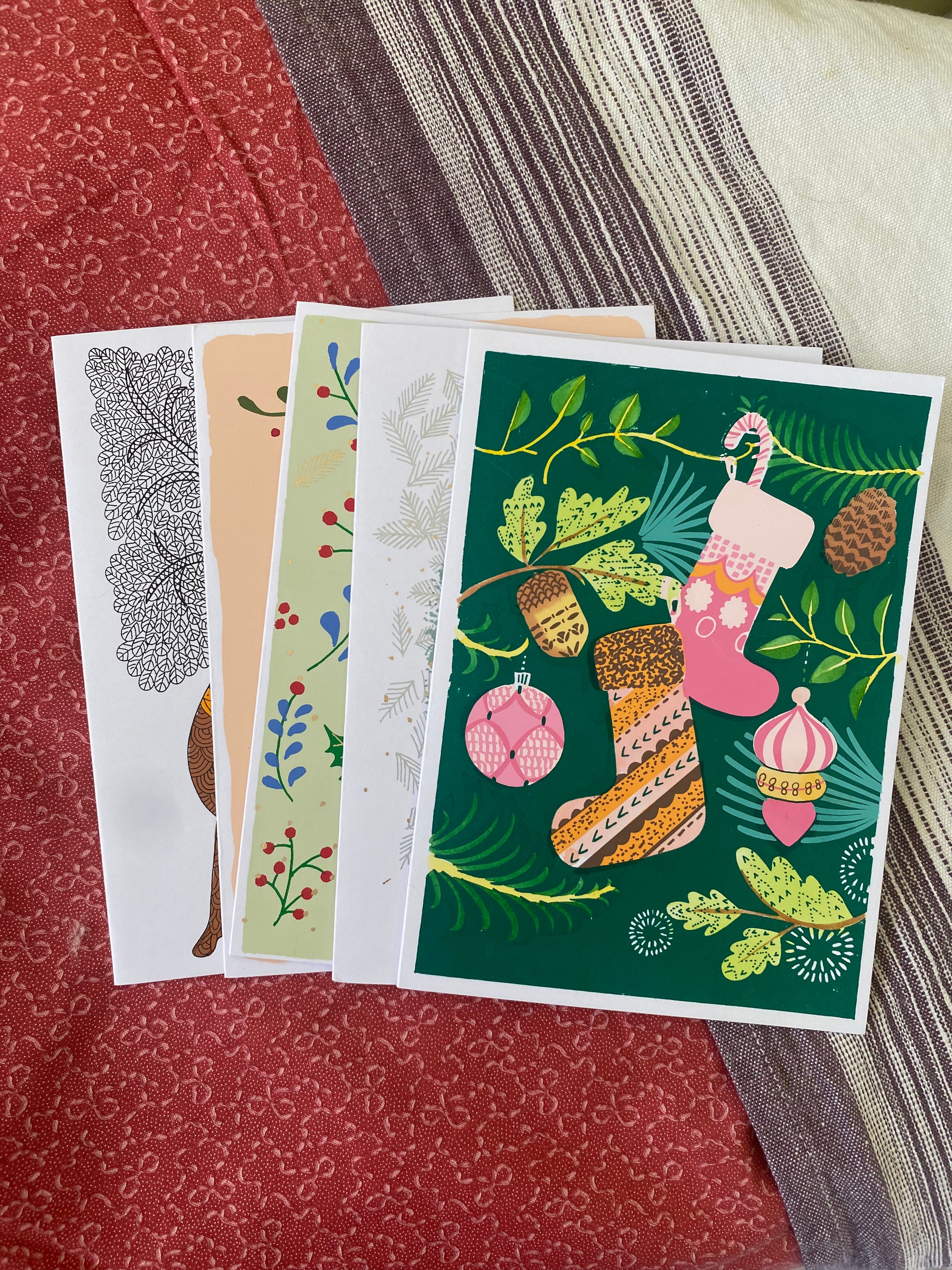 Mixed bundles Christmas Cards– Fair Trade, Screen Printed (Silence India)
