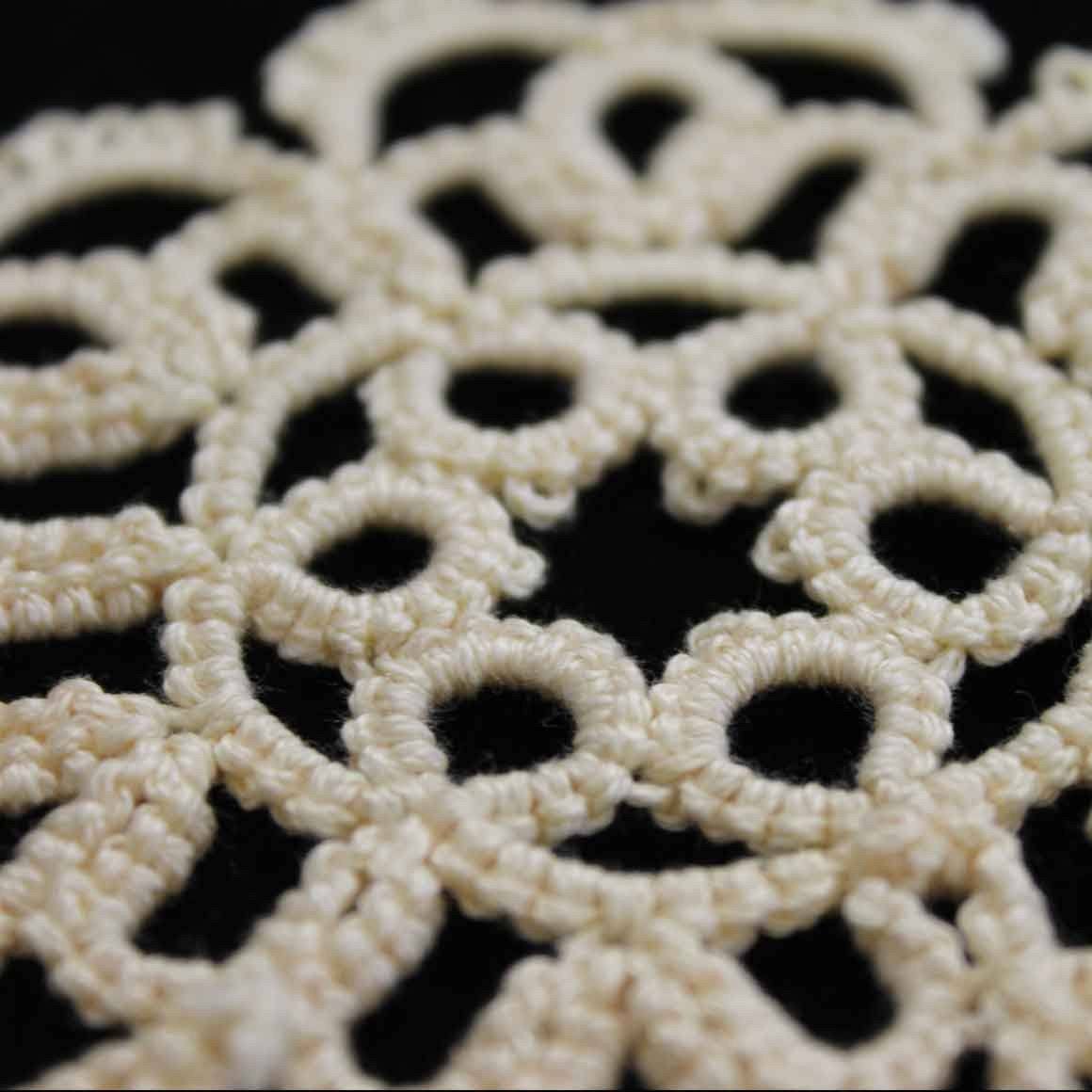 Fair Trade Tatted Hangings Cream Christmas Decoration Uplift Fair Trade