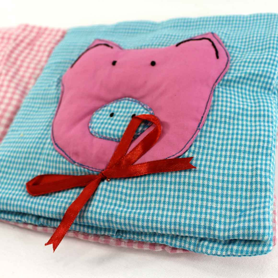 Fair Trade, Organic Baby Book: Animals Pink & Blue