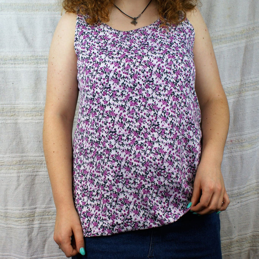 Fair Trade Reversible Top - Butterfly and Pink Flowers