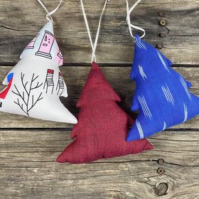 Fair Trade Remnant Fabric Tree Decorations - Assorted