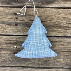 Fair Trade Remnant Fabric Tree Decorations - Blue