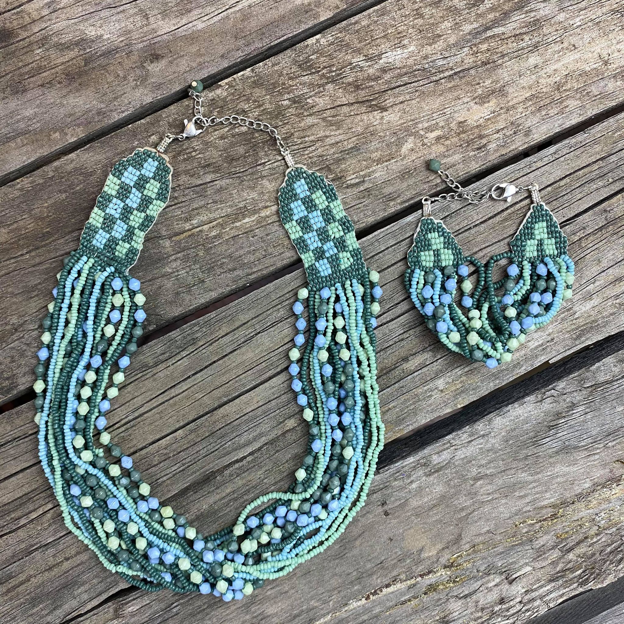 Fair Trade Lakeside Green Beaded Jewellery