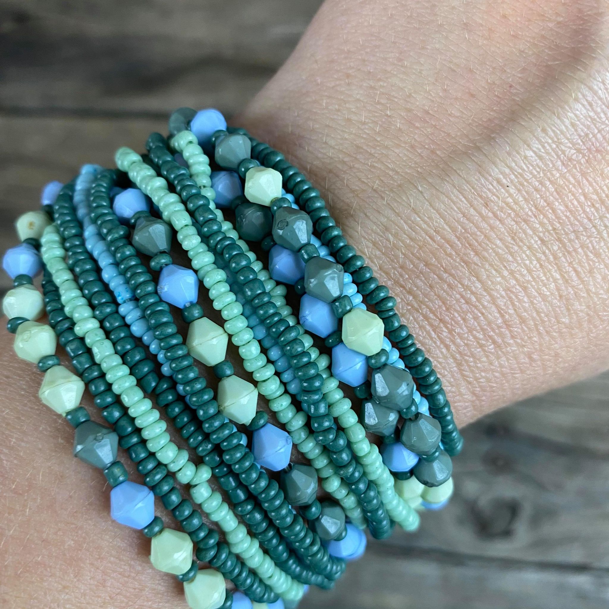 Fair Trade Lakeside Green Beaded Jewellery
