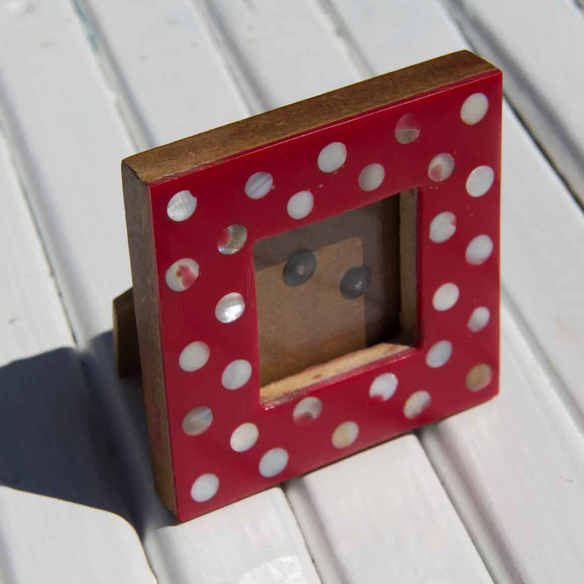 Fair Trade Ethical  Mini Photo Frame Dots