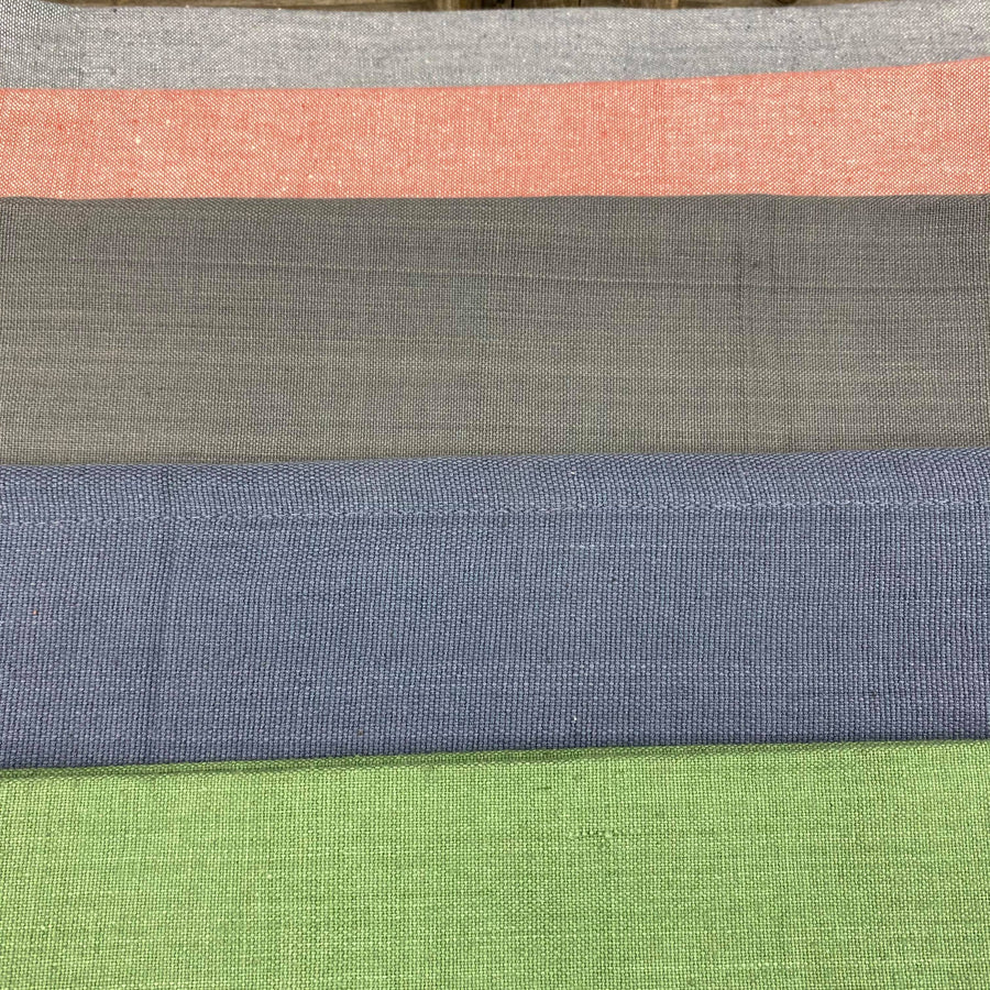 Fair trade ethical handwoven cotton tea towels in green, blue, ebony, pink and sky blue colours 