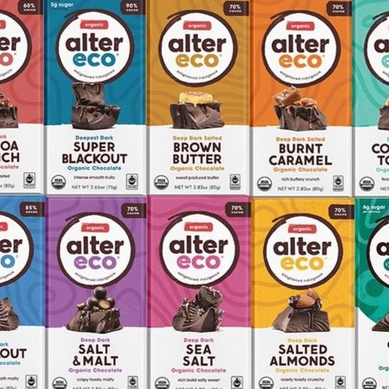 Fairtrade Ethical Organic Alter Eco Chocolate Bars