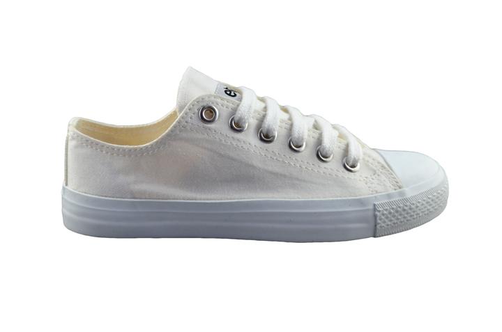 Etiko Fairtrade Lo-Cut All White Sneakers