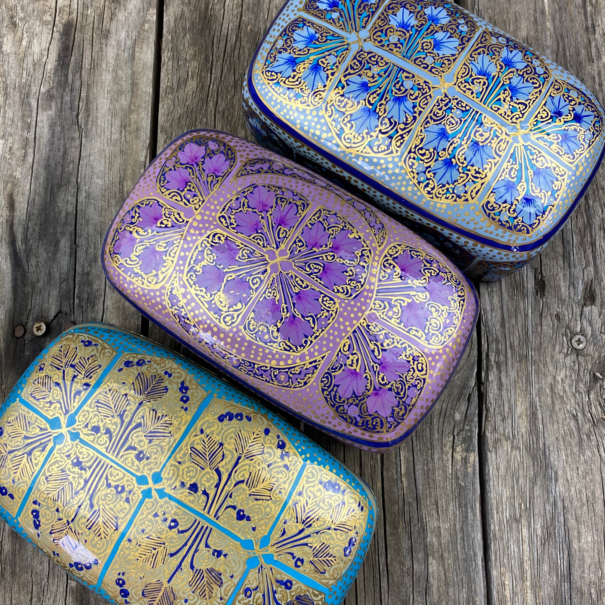 Fair Trade Leaf Paper Mache Box