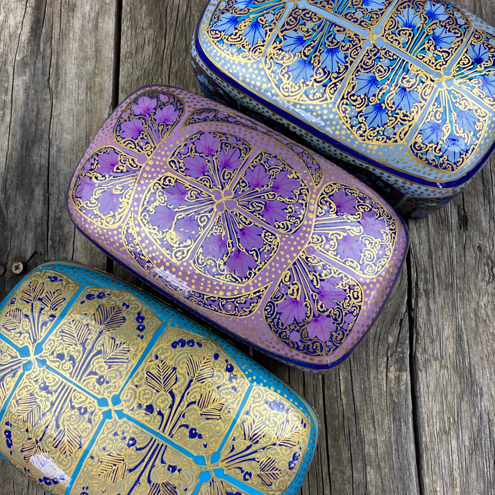 Fair Trade Leaf Paper Mache Box