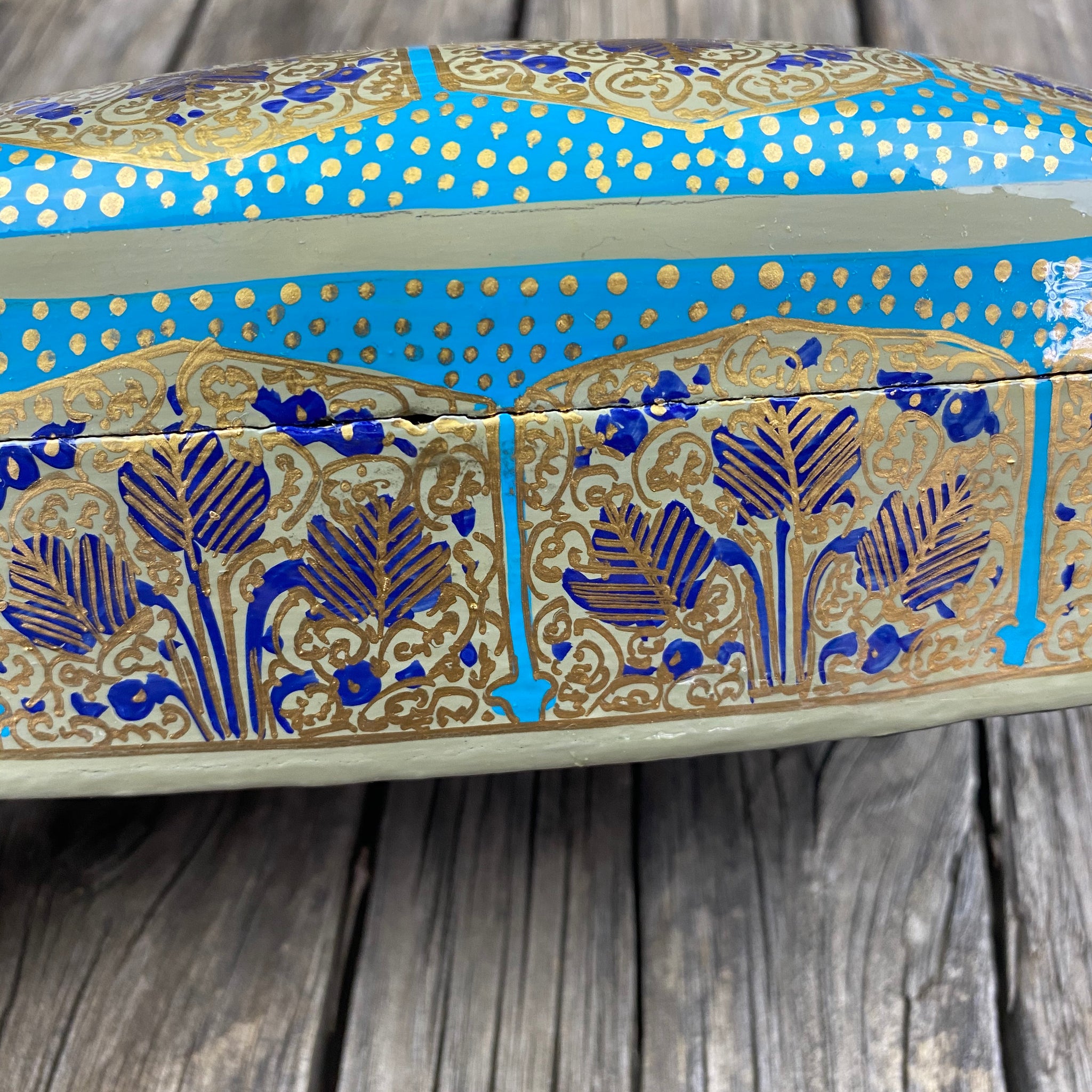 Fair Trade Leaf Paper Mache Box