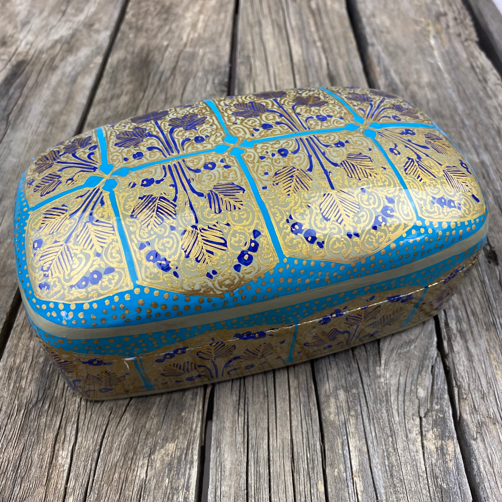 Fair Trade Leaf Paper Mache Box