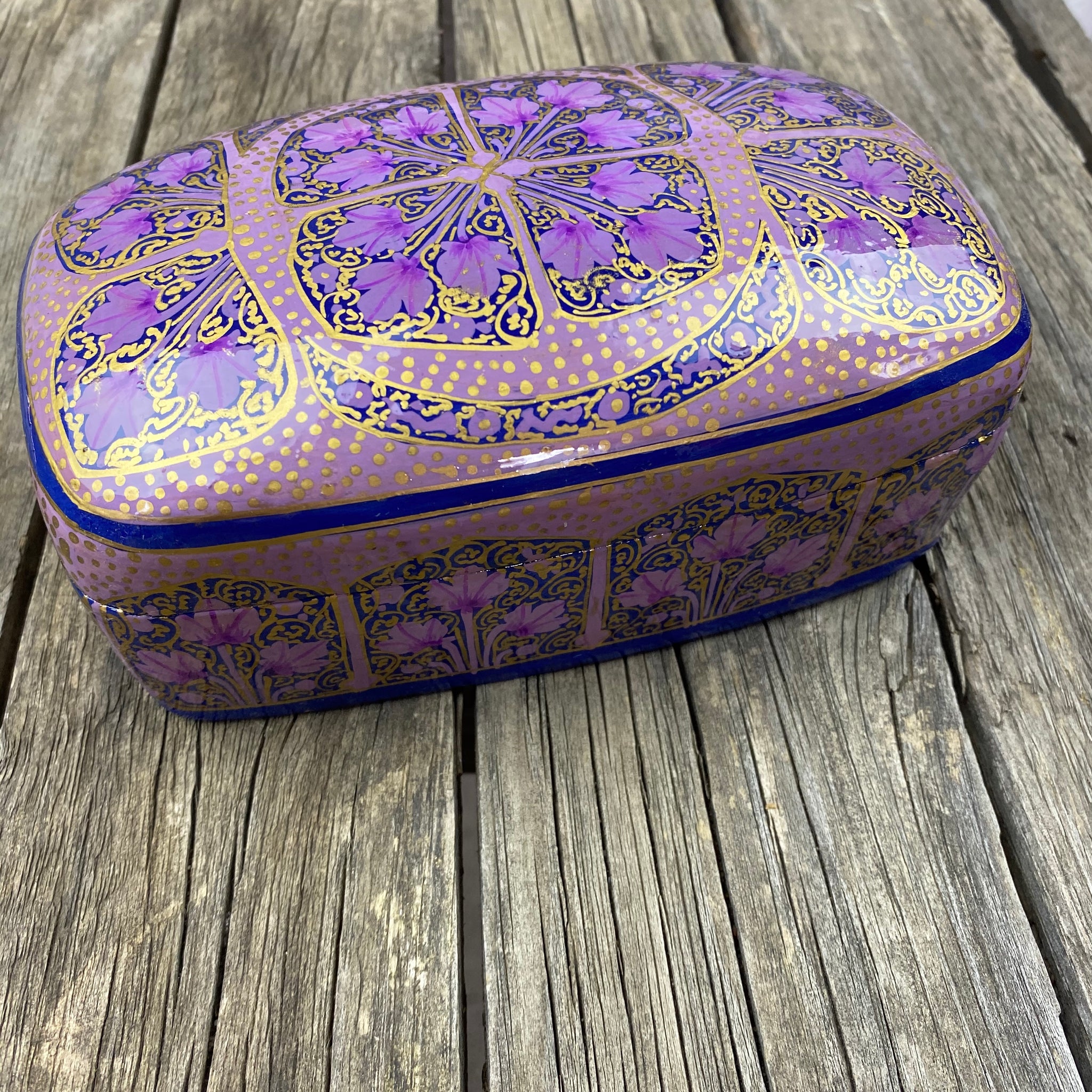 Fair Trade Leaf Paper Mache Box
