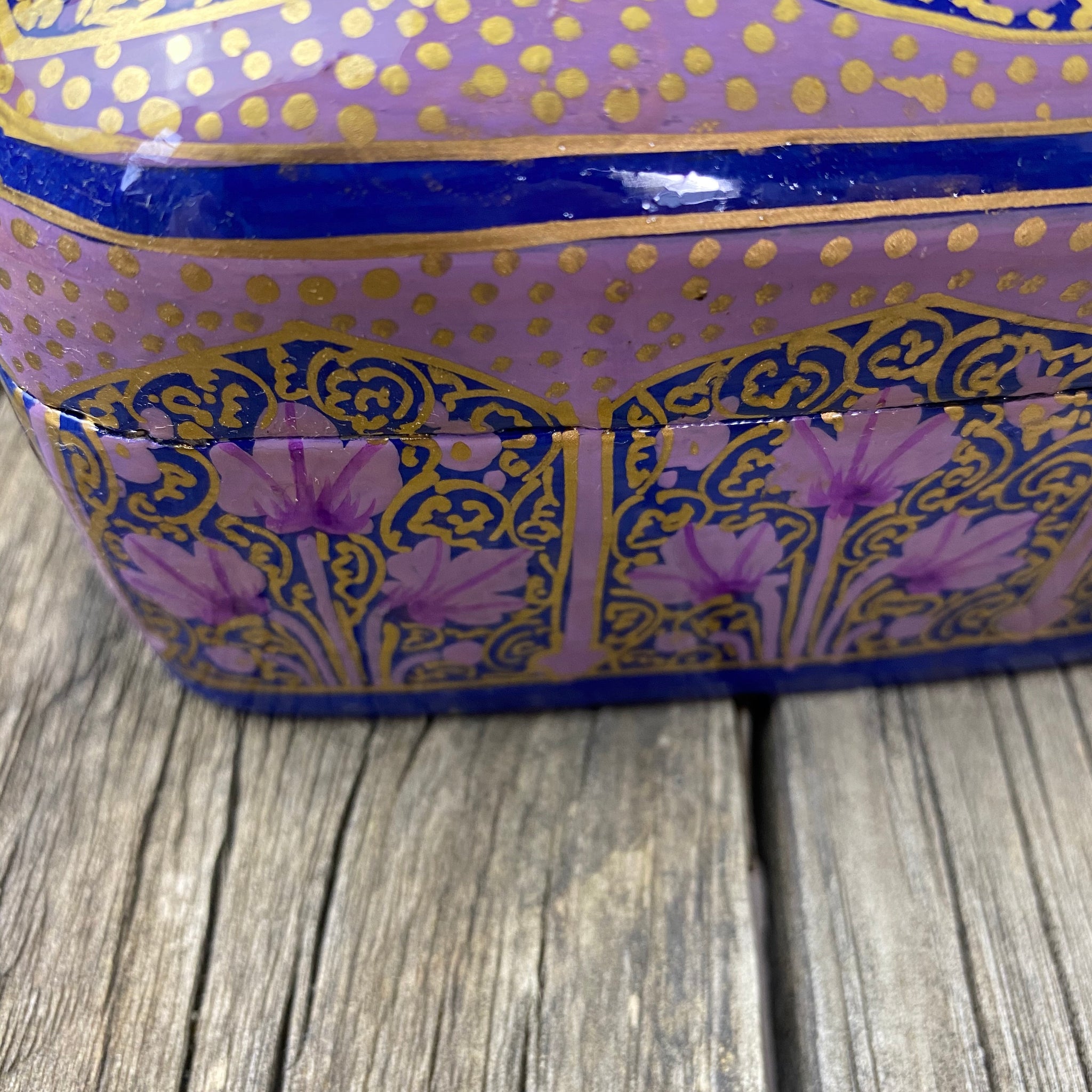 Fair Trade Leaf Paper Mache Box