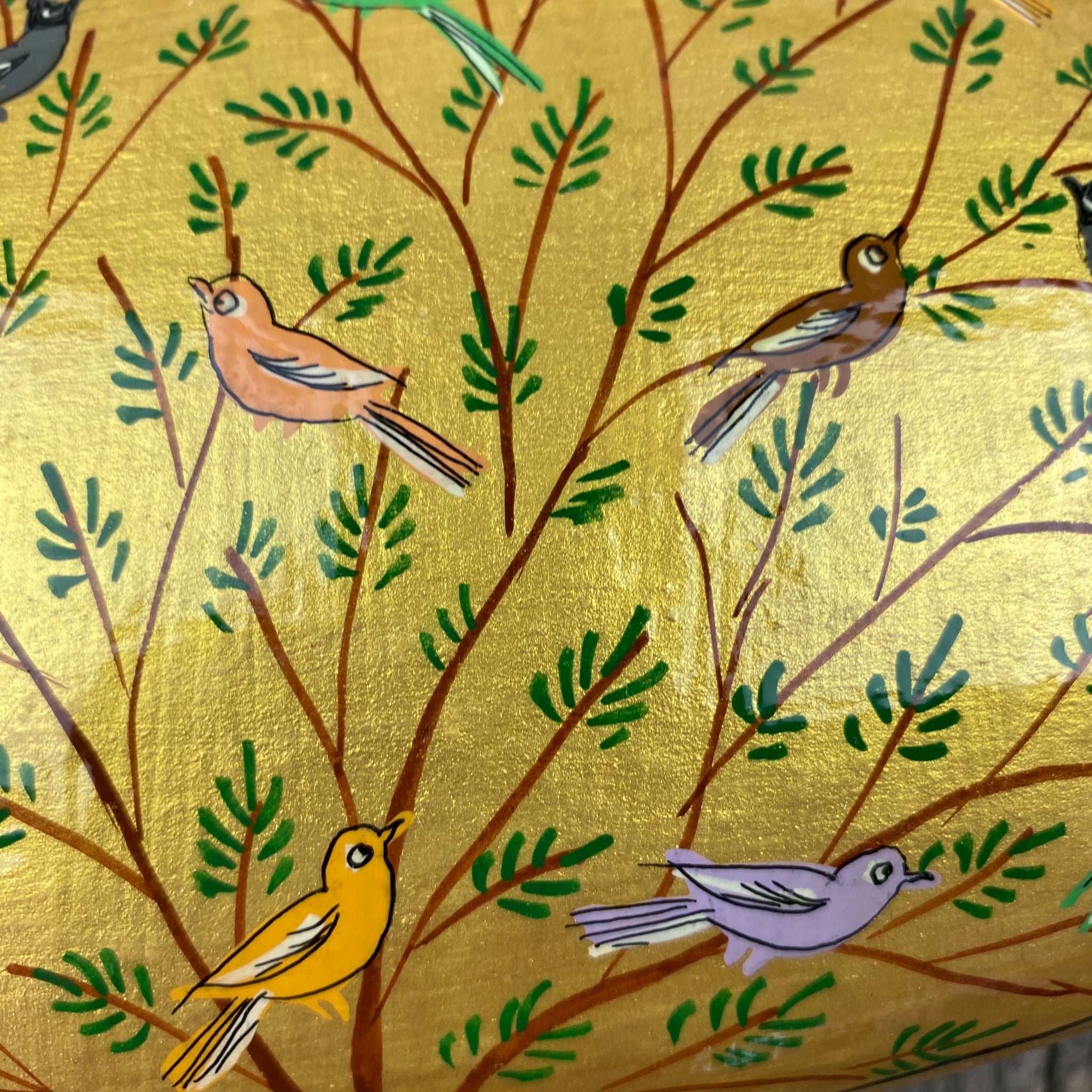 Fair Trade Gold Tree of Life Paper Mache Box