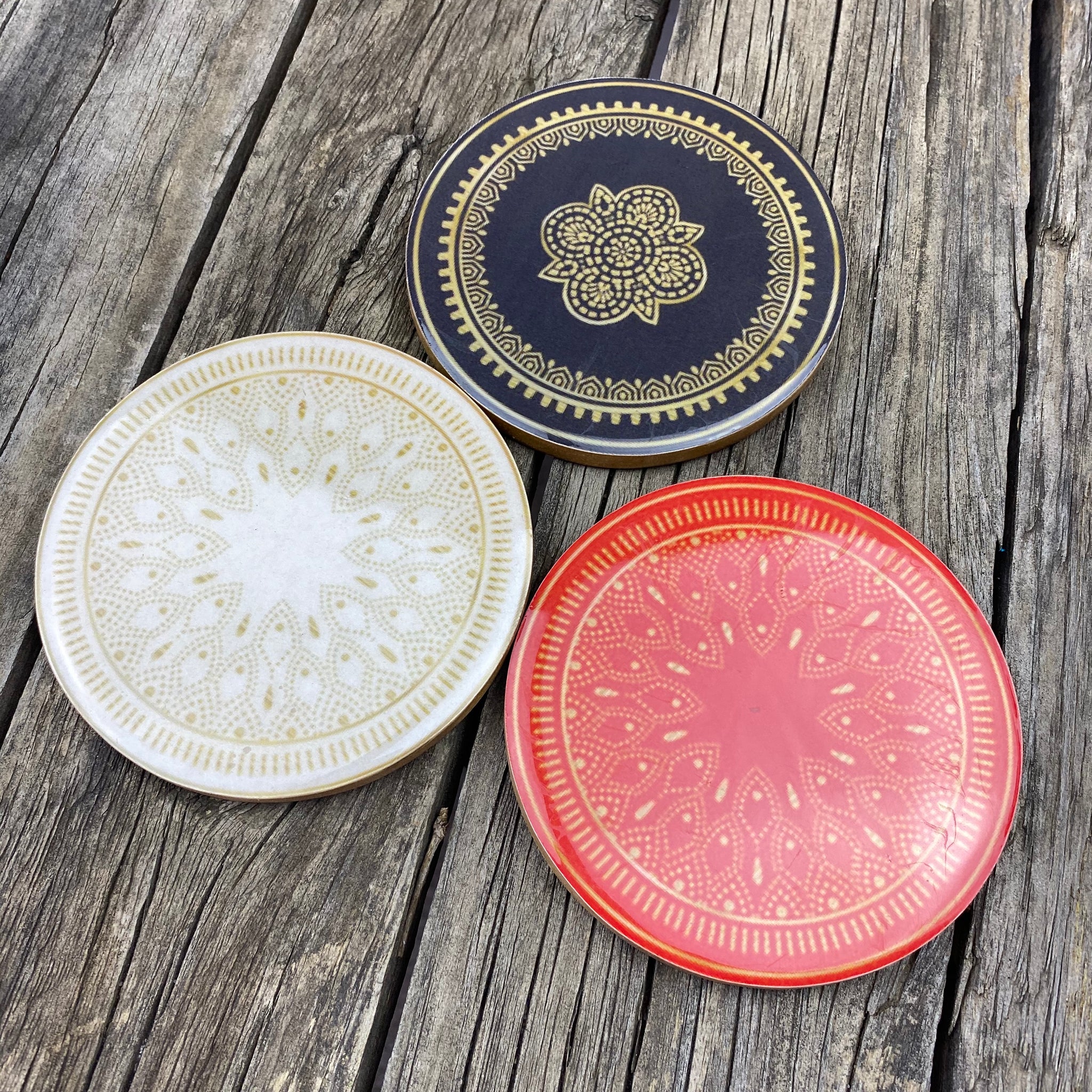 Fair Trade Ethical Round Resin Coasters