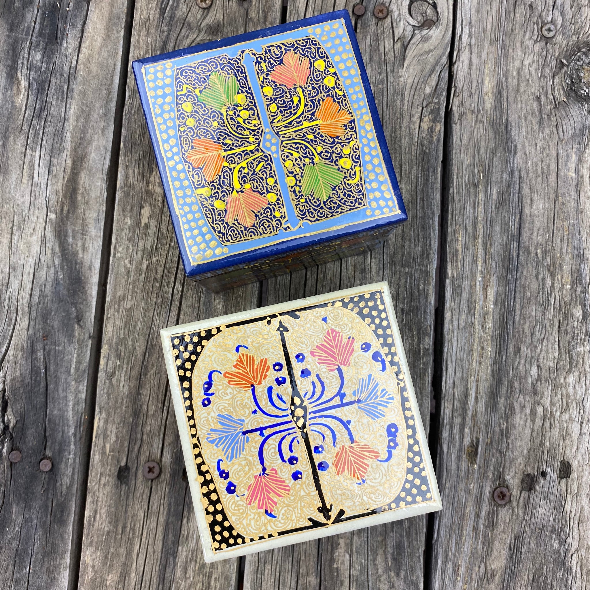 Fair Trade Ethical Hand Painted Square Box