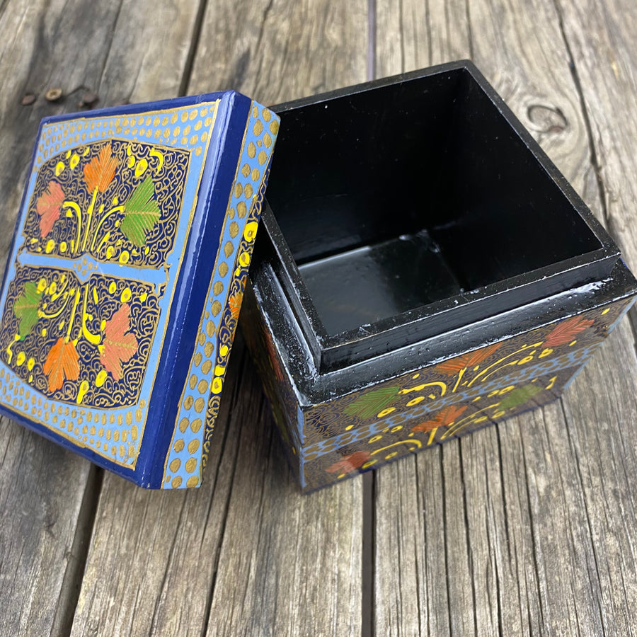Fair Trade Ethical Hand Painted Square Box