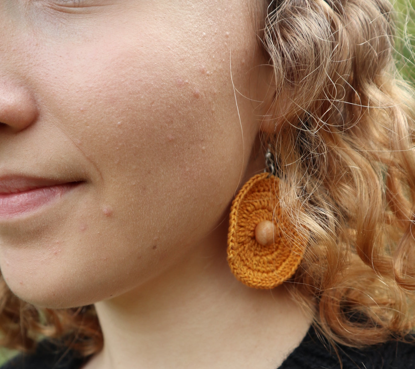 Fair Trade Tatted Earrings with Centre Bead