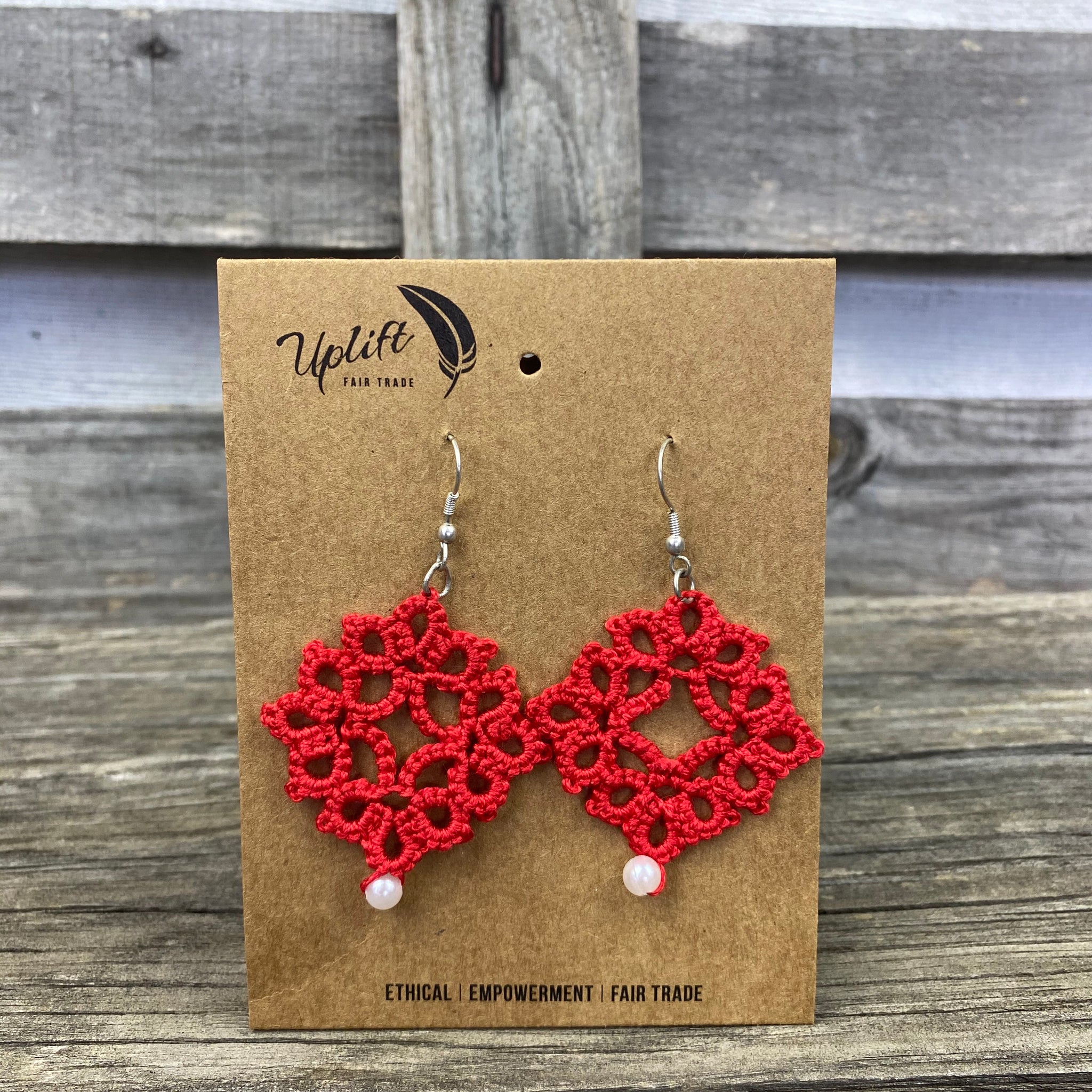 Fair Trade Tatted Dimond Earrings