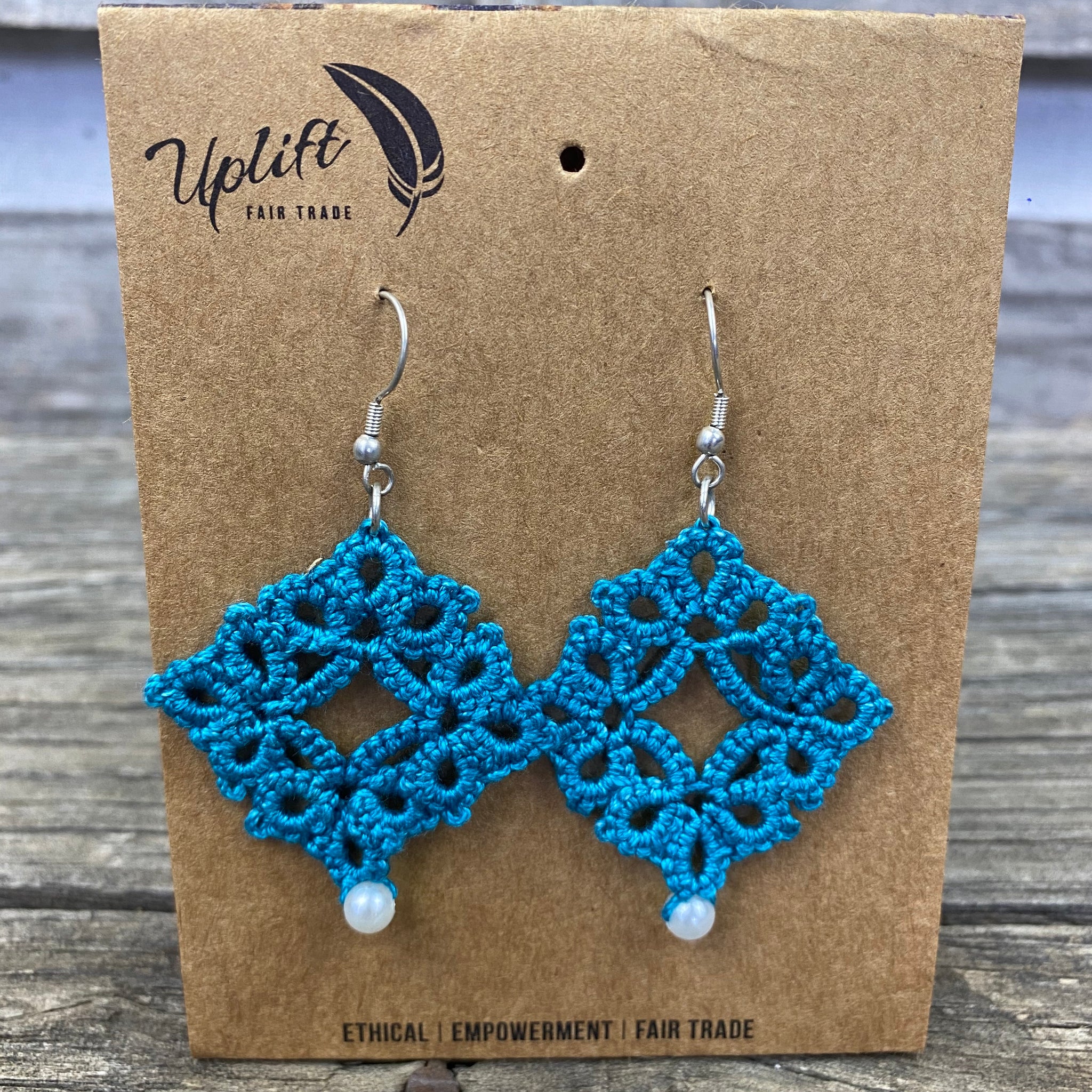 Fair Trade Tatted Dimond Earrings