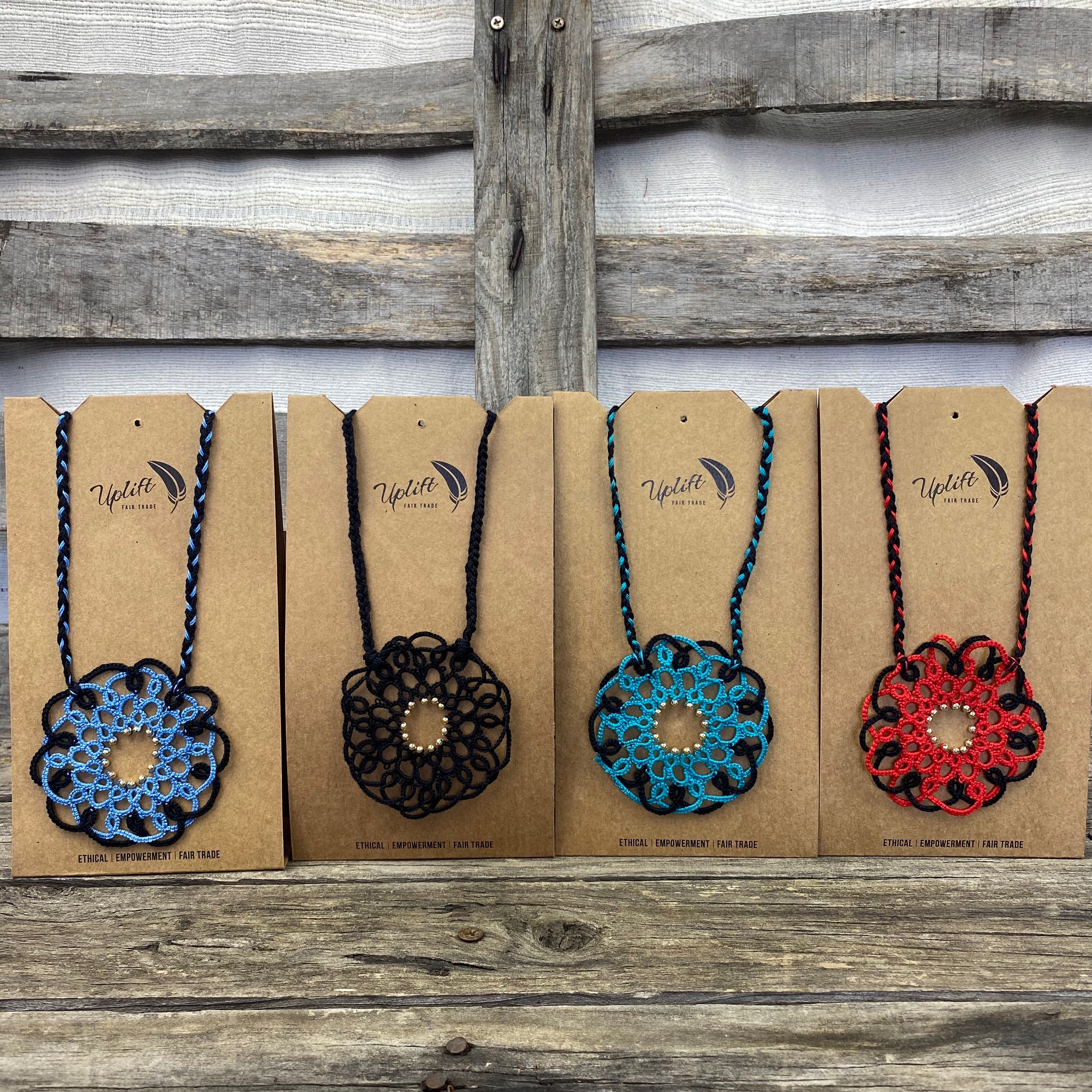 Fair Trade Tatted Mandela Pendant Necklace